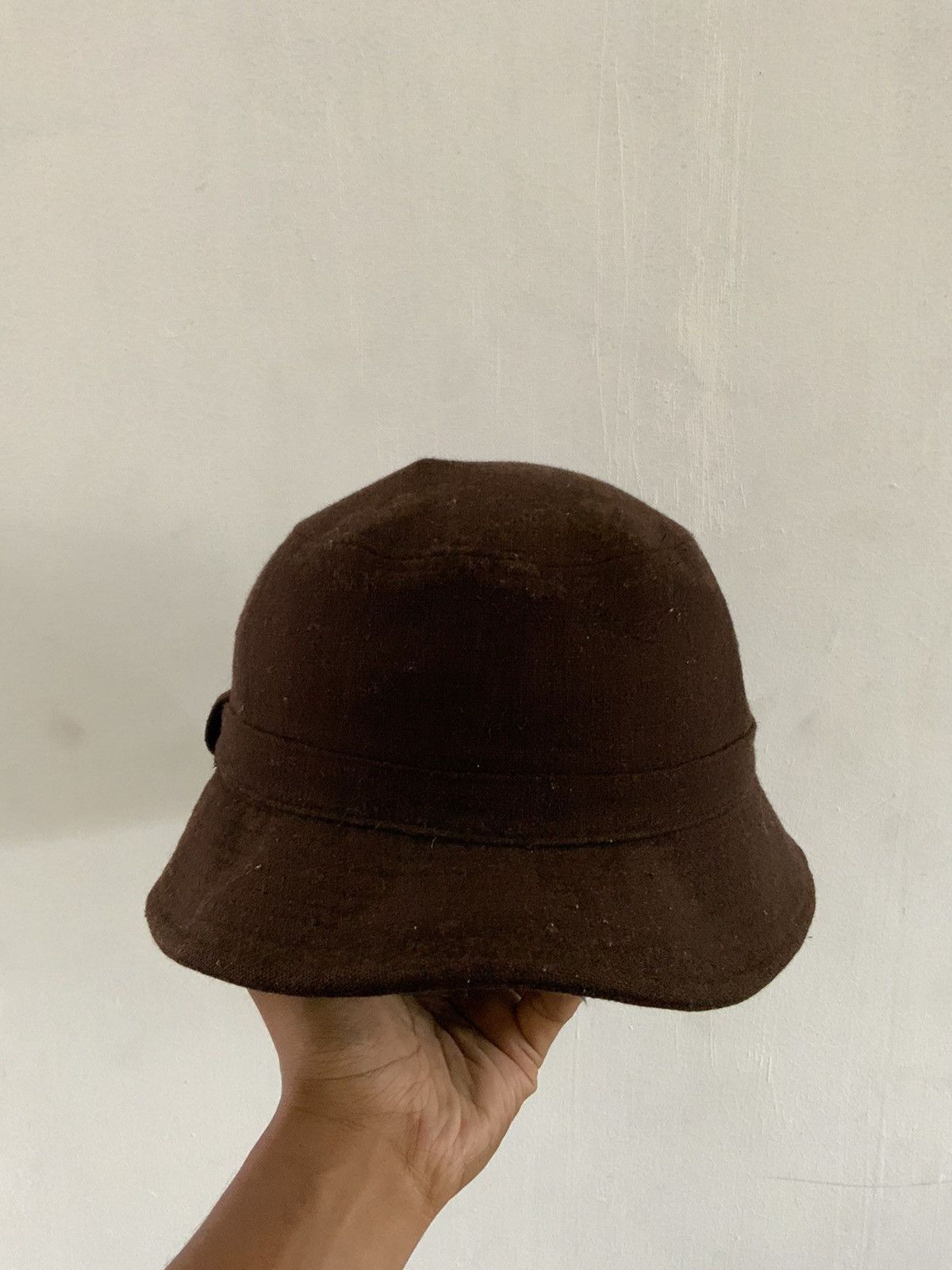 Japanese Brand Wool Avant Garde Brown Bucket Hat Size ONE SIZE - 3 Thumbnail
