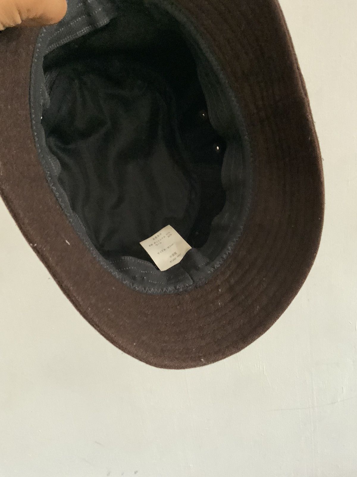 Japanese Brand Wool Avant Garde Brown Bucket Hat Size ONE SIZE - 8 Thumbnail