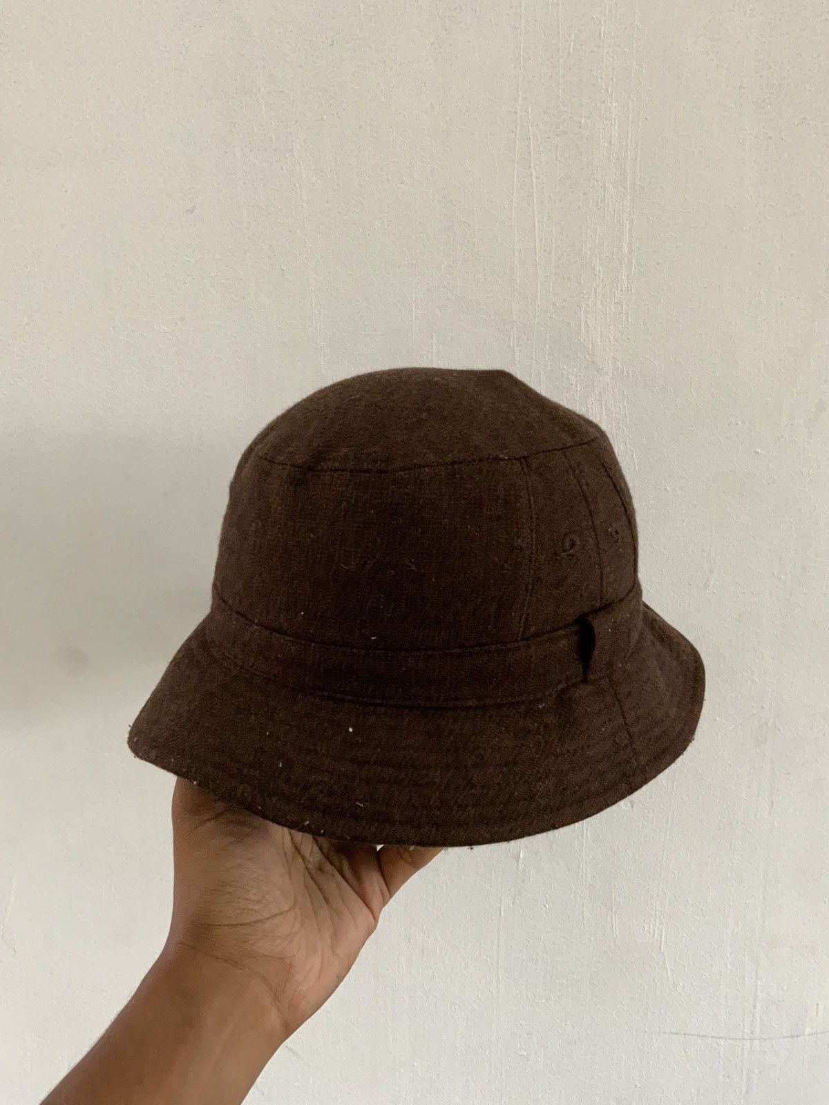 Japanese Brand Wool Avant Garde Brown Bucket Hat Size ONE SIZE - 1 Thumbnail