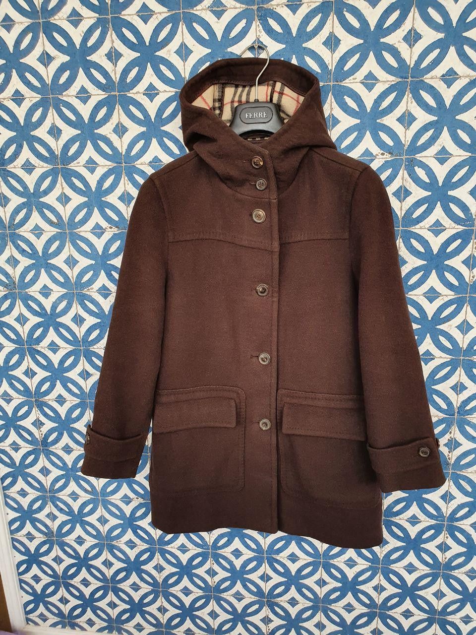 Burberry × Burberry Prorsum × Vintage Vintage BURBERRY Duffle Wool Hooded Coat Size M / US 6-8 / IT 42-44 - 2 Thumbnail