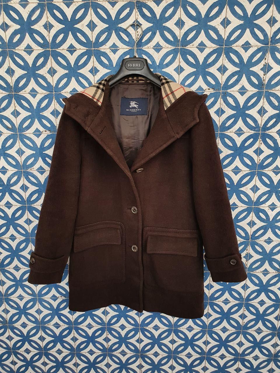 Burberry × Burberry Prorsum × Vintage Vintage BURBERRY Duffle Wool Hooded Coat Size M / US 6-8 / IT 42-44 - 12 Thumbnail