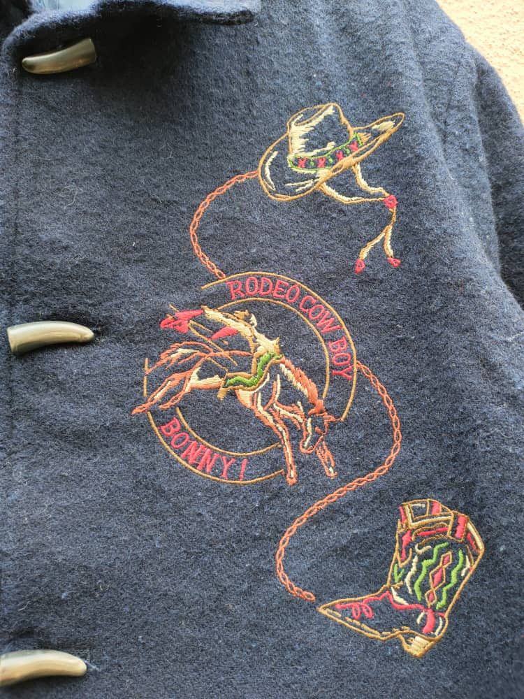 Cowboy Equipment Rodeo Embroidered Cowboy Wool Jacket Size L / US 10 / IT 46 - 5 Thumbnail