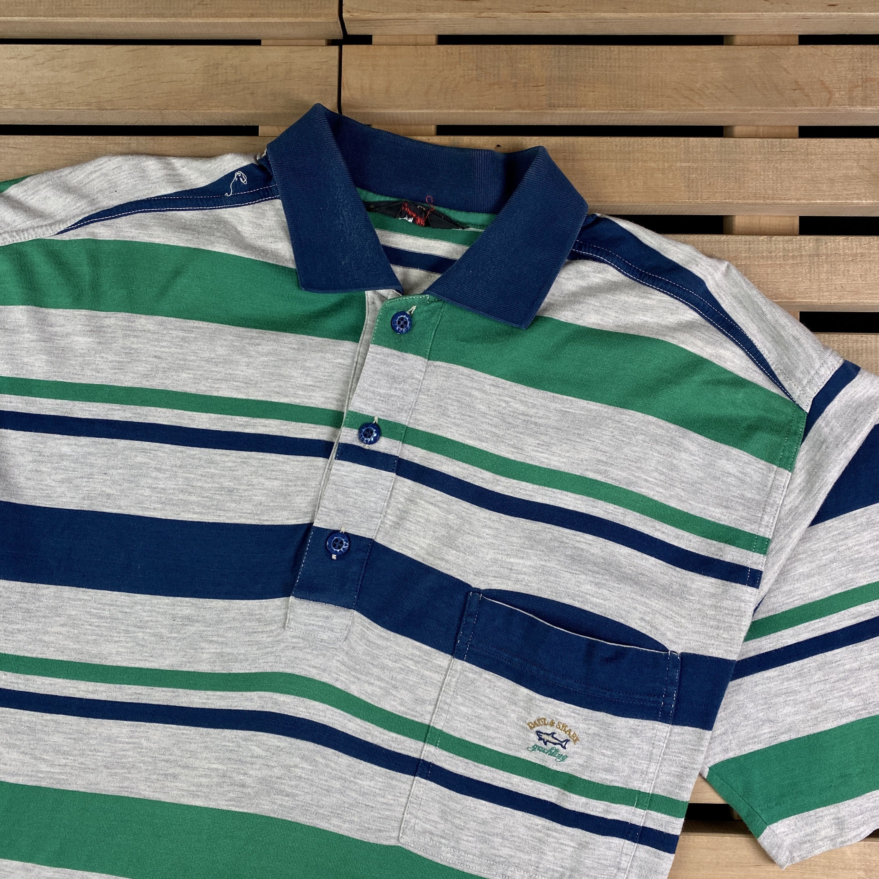 Paul & Shark × Vintage Mens Paul&Shark Vintage Polo Shirt Size L Size US L / EU 52-54 / 3 - 2 Thumbnail
