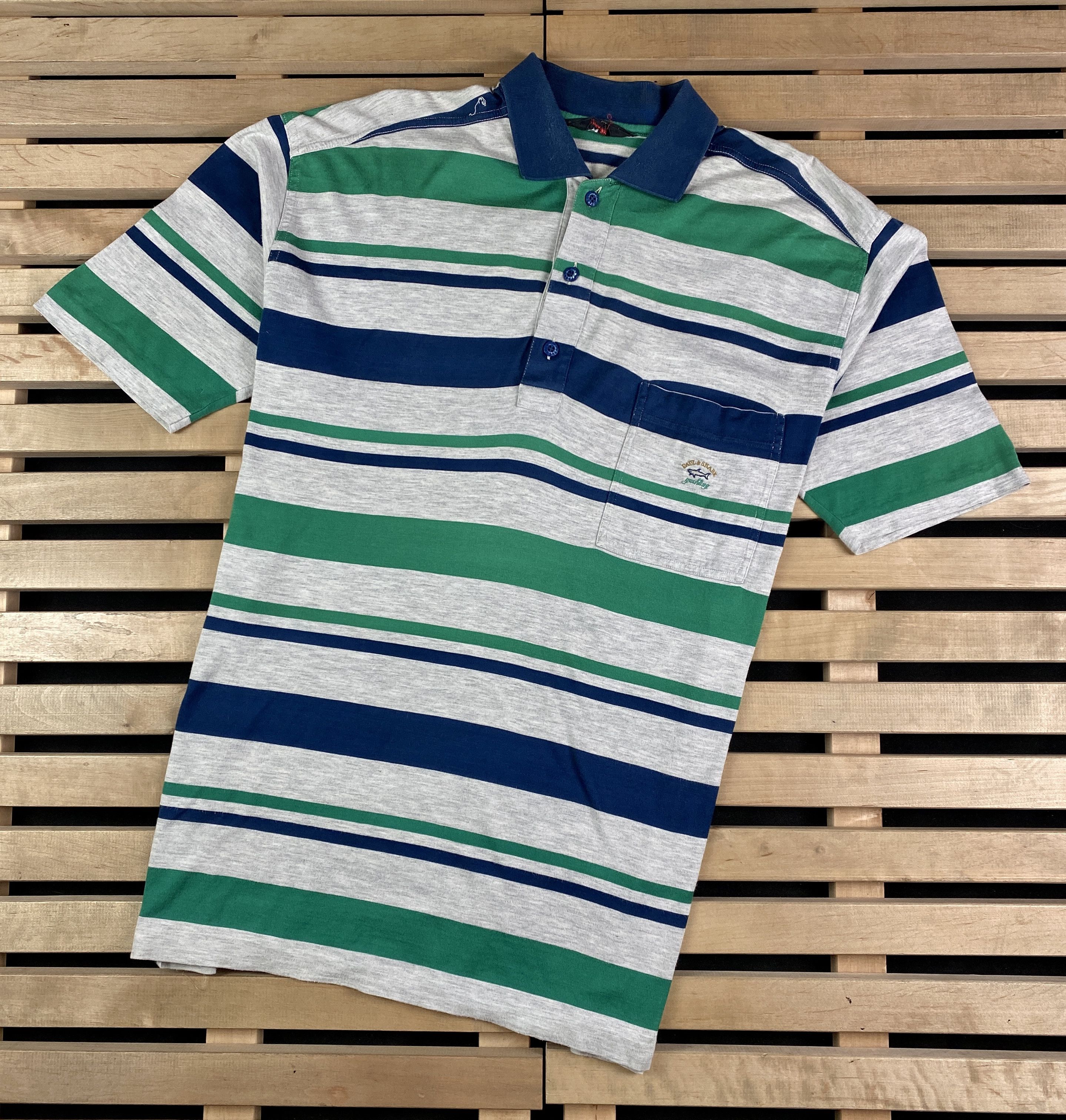 Paul & Shark × Vintage Mens Paul&Shark Vintage Polo Shirt Size L Size US L / EU 52-54 / 3 - 1 Thumbnail
