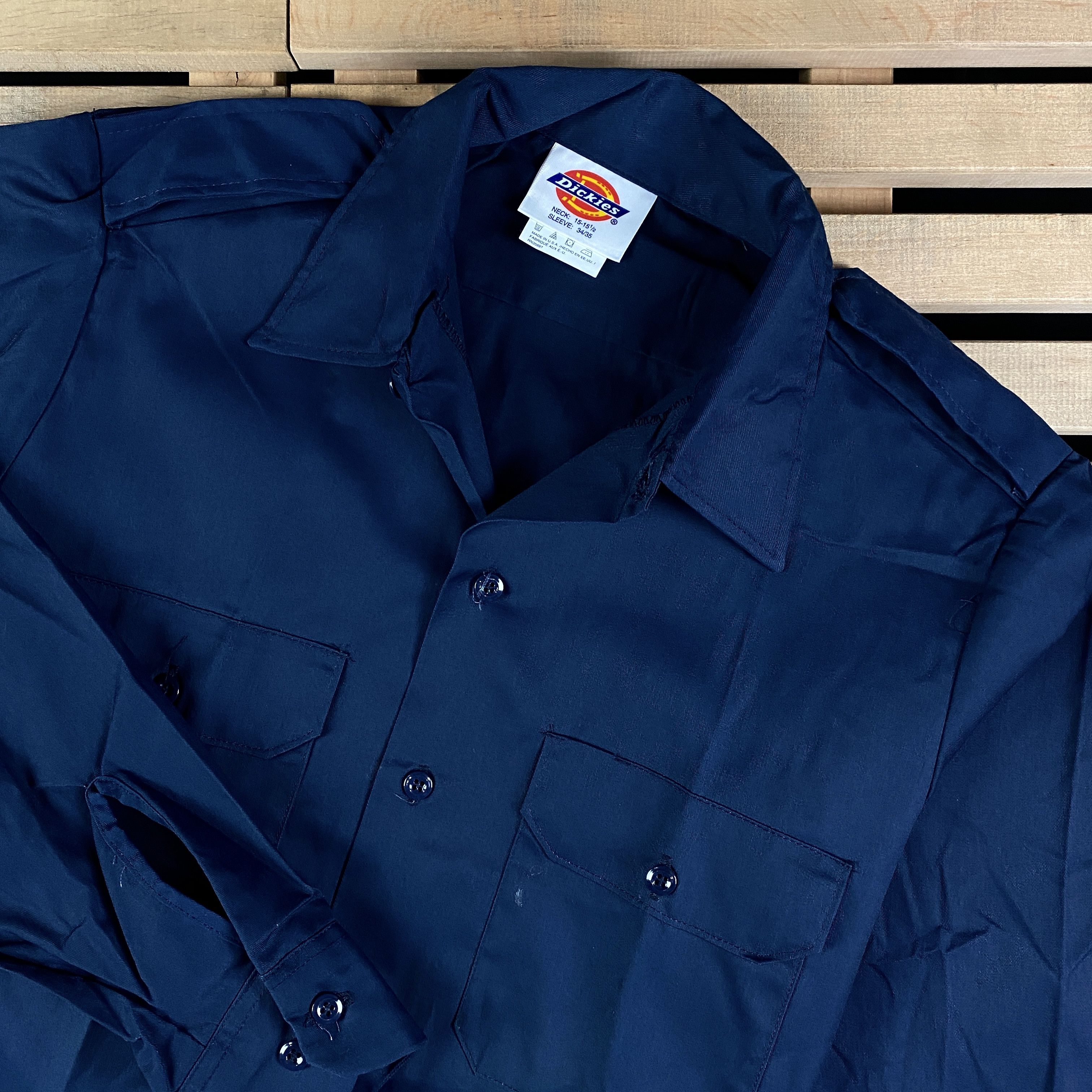 Dickies × Vintage Mens Shirt Long Sleeve Dickies Vintage Size 15-15.5 Size US M / EU 48-50 / 2 - 2 Thumbnail