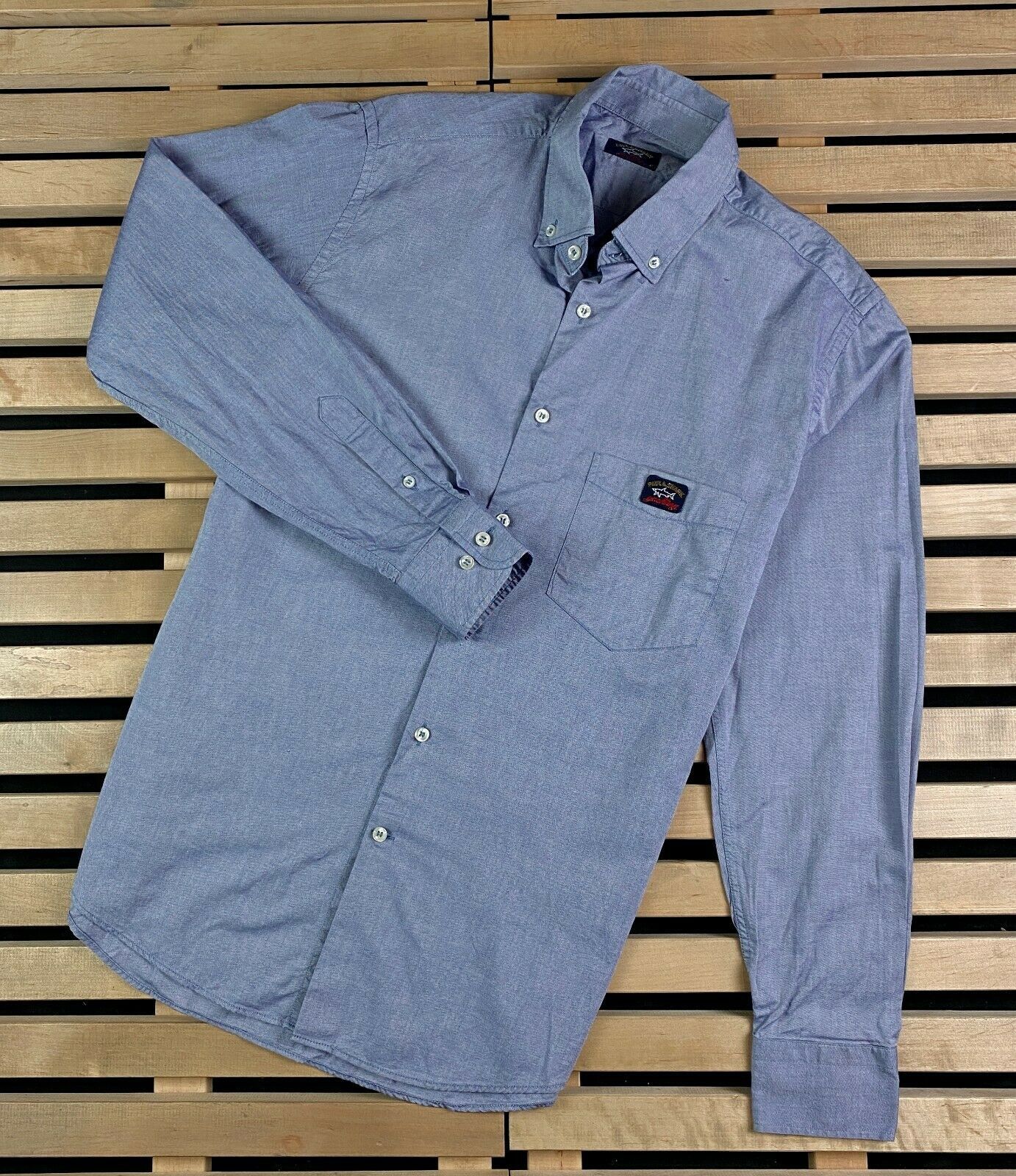 Paul & Shark Mens Shirt Long Sleeve Paul Shark Yachting Size 41 Size US M / EU 48-50 / 2 - 1 Thumbnail