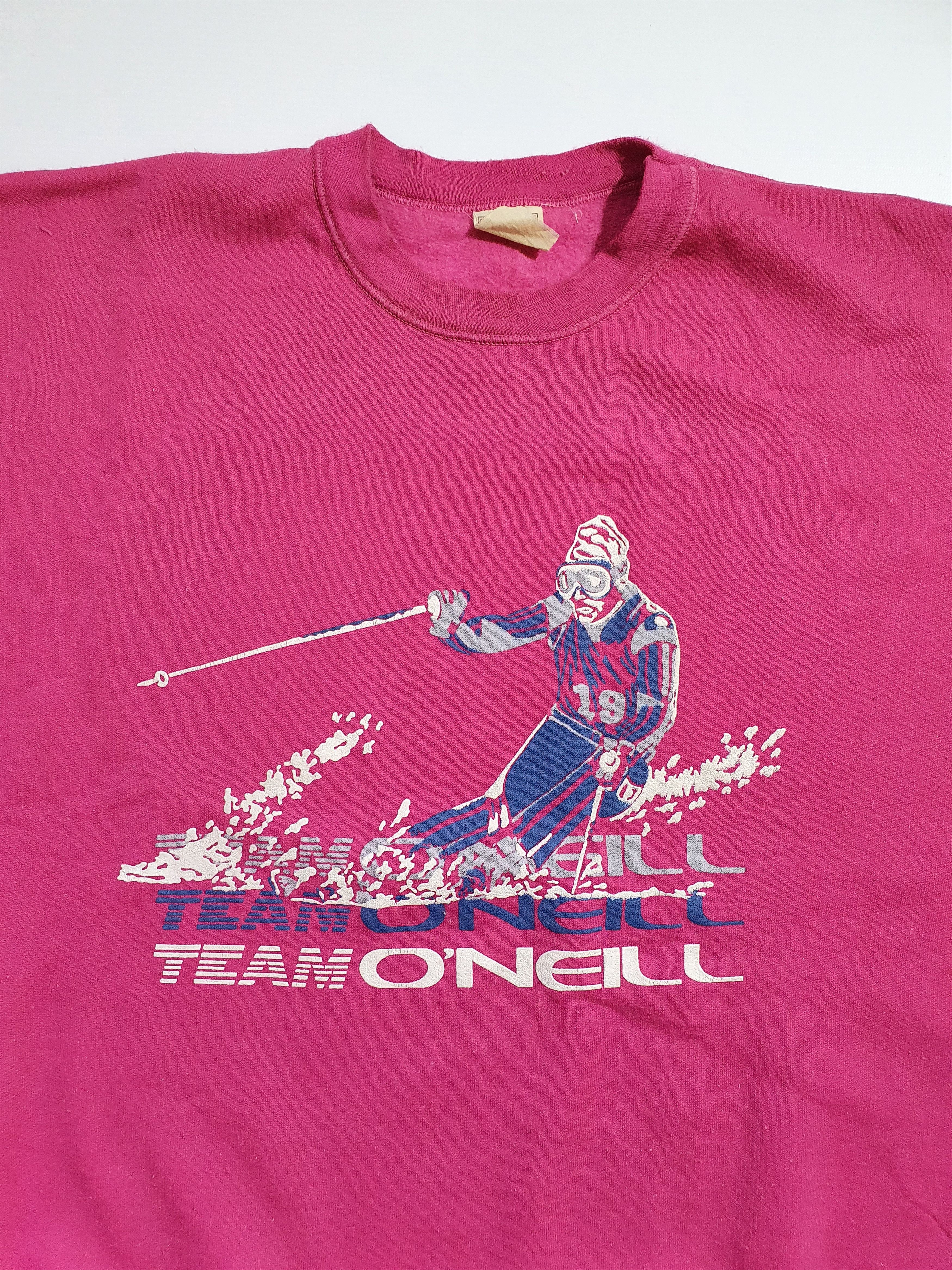 O'Neill 70s Team Oneill Ski Big Logo Vintage Sweatshirt Size US M / EU 48-50 / 2 - 3 Thumbnail