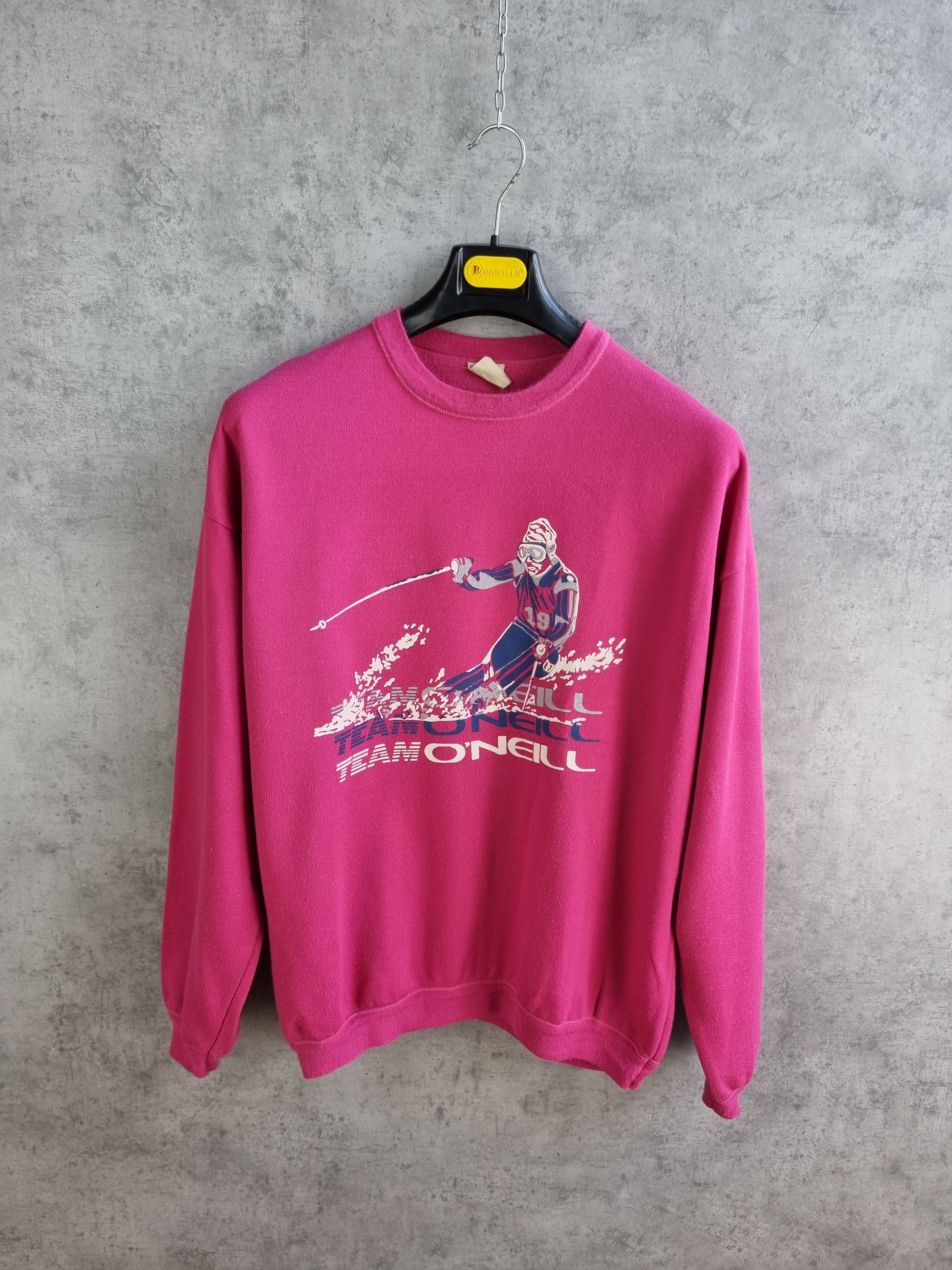 O'Neill 70s Team Oneill Ski Big Logo Vintage Sweatshirt Size US M / EU 48-50 / 2 - 2 Thumbnail