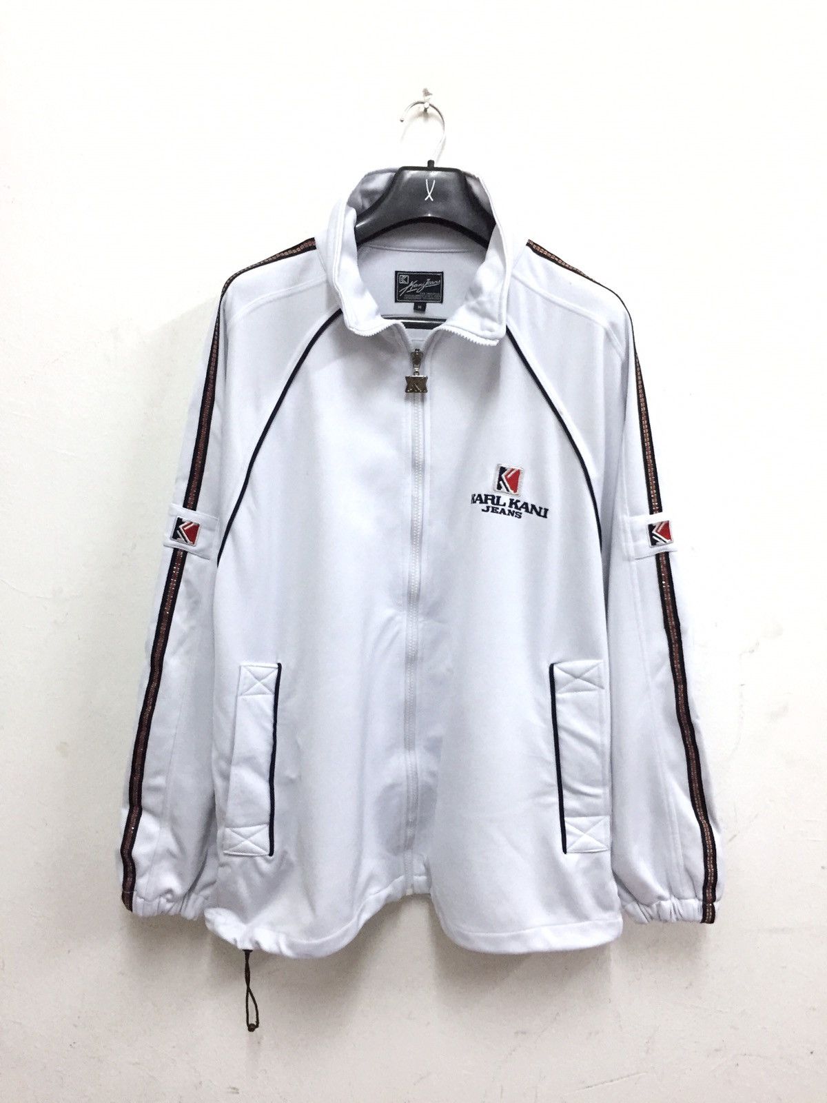 Fubu Vintage 90s Karl Kani HipHop Zipper Sweater Track Top Size US L / EU 52-54 / 3 - 2 Thumbnail