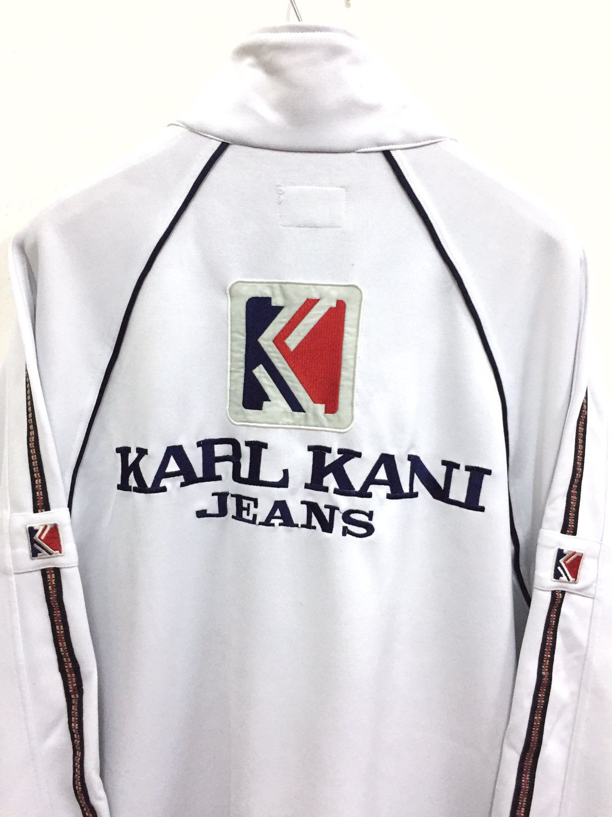 Fubu Vintage 90s Karl Kani HipHop Zipper Sweater Track Top Size US L / EU 52-54 / 3 - 3 Thumbnail