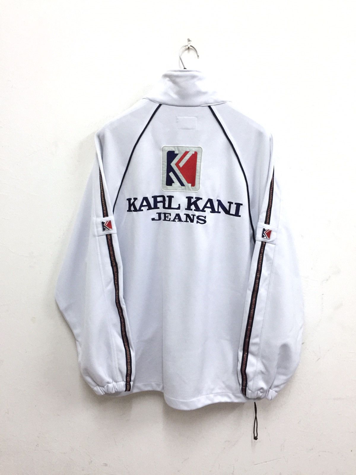Fubu Vintage 90s Karl Kani HipHop Zipper Sweater Track Top Size US L / EU 52-54 / 3 - 1 Thumbnail