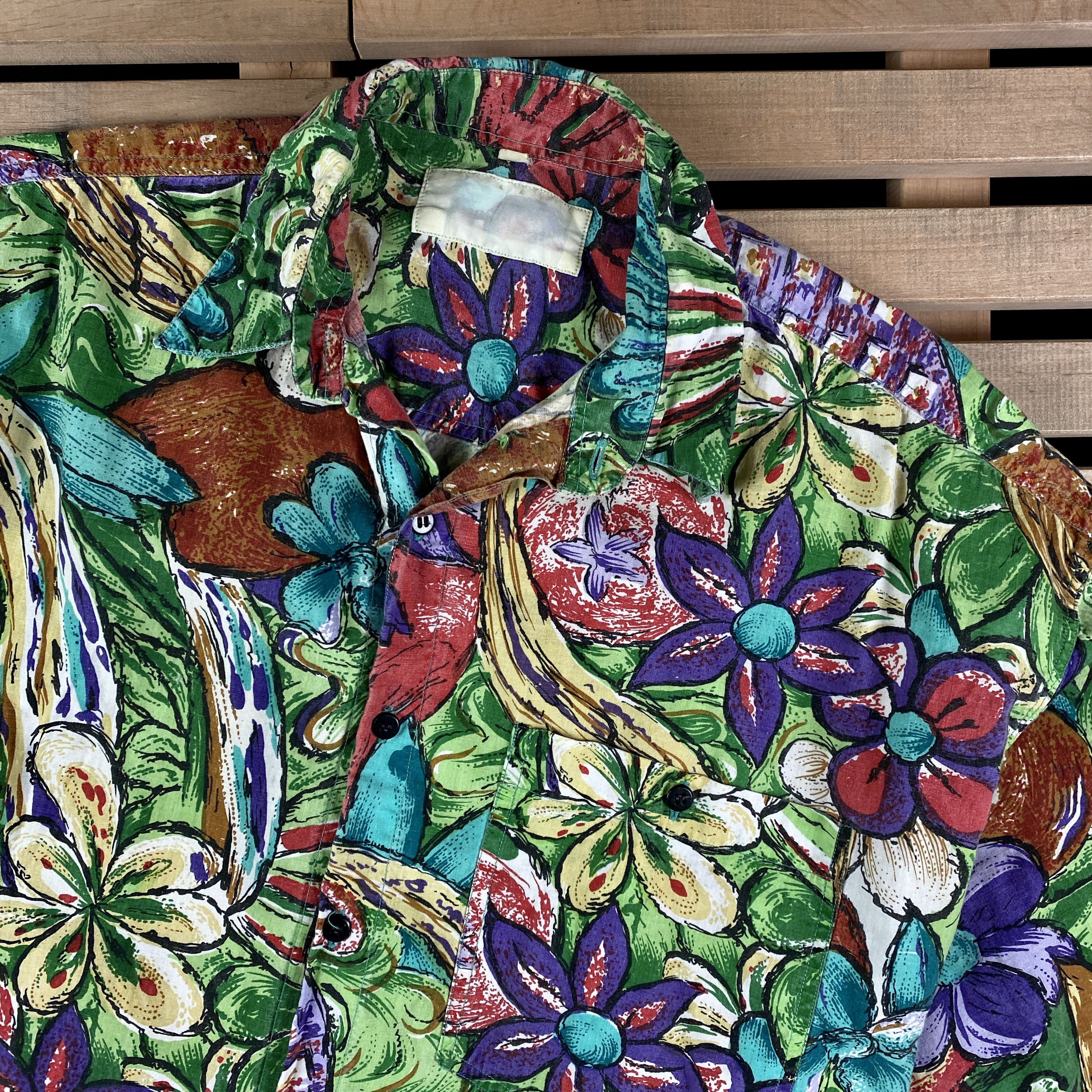 Vintage Mens Vintage Hawaiian Crazy Shirt Size XL Size US XL / EU 56 / 4 - 2 Thumbnail