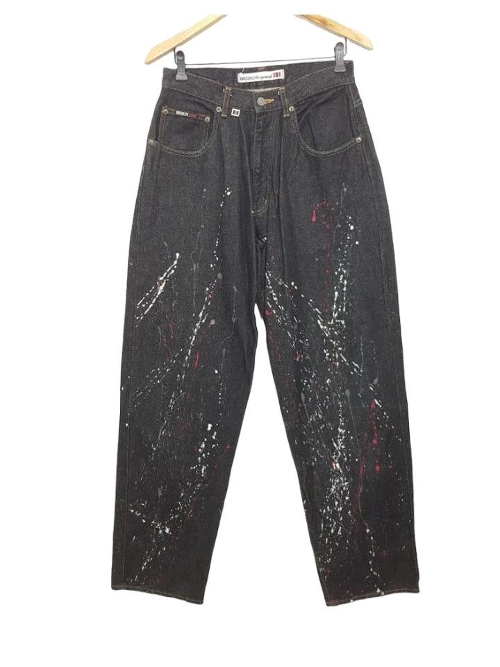 Brooklyn Overall Splatter Paint Wide Baggy Tupac Style