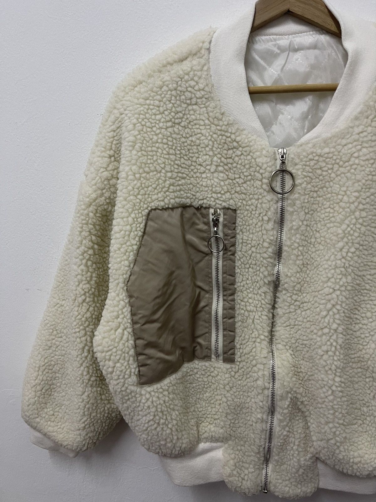 Japanese Brand × Vintage Vintage Japanese design Sherpa Zip Up Jacket Size US M / EU 48-50 / 2 - 2 Thumbnail