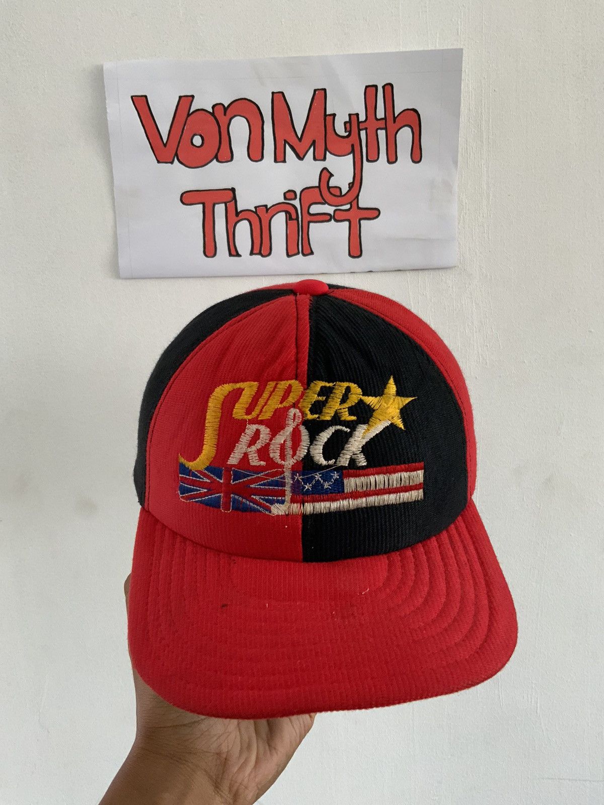 Vintage Vintage Super & Rock Spellout Pinwheel Hat Size ONE SIZE - 5 Thumbnail