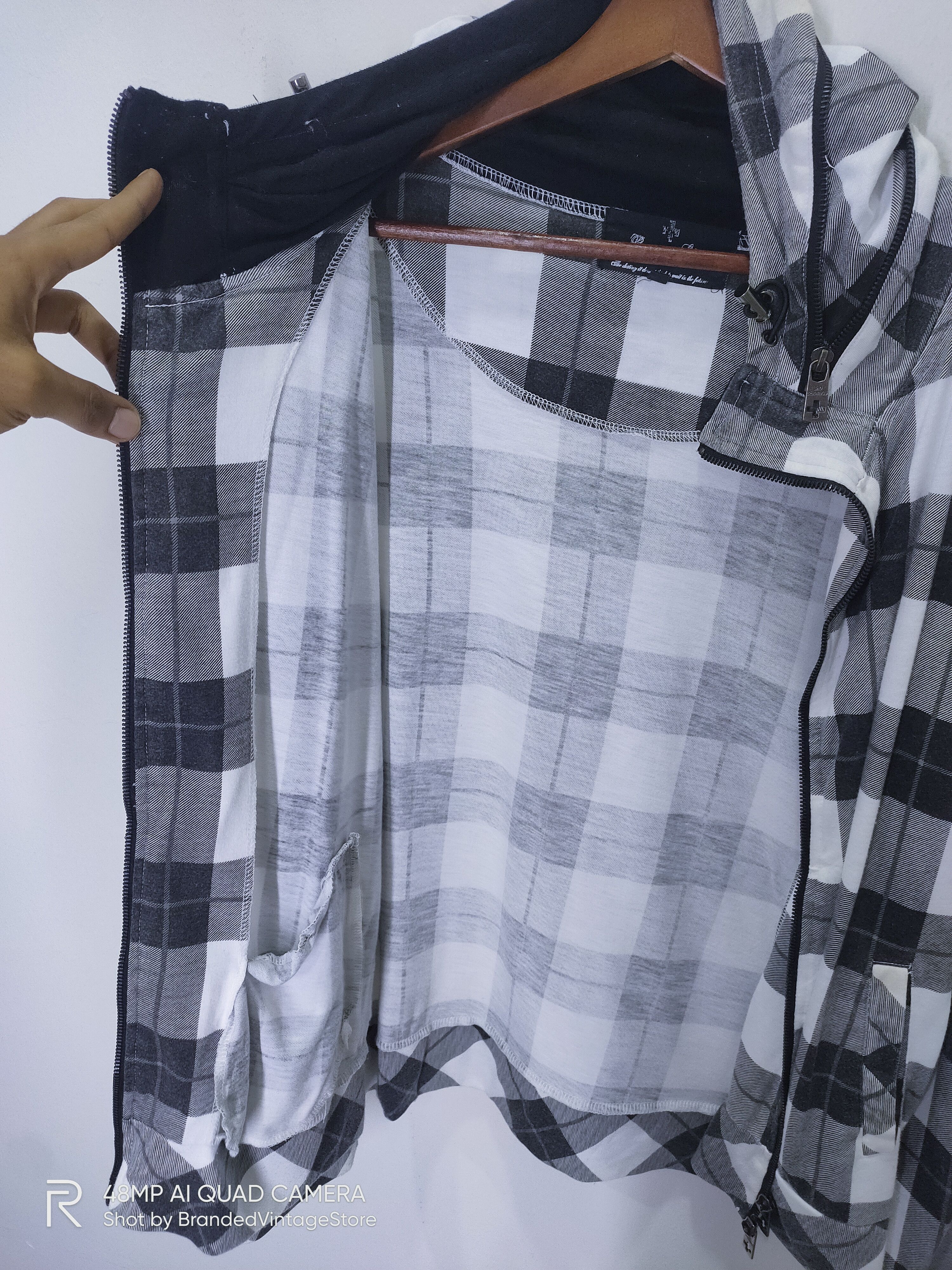 Japanese Brand × VonZipper SHO BERNINGS Tartan Plaid Check Zipper Hoodie Light Jacket Size M / US 6-8 / IT 42-44 - 6 Thumbnail