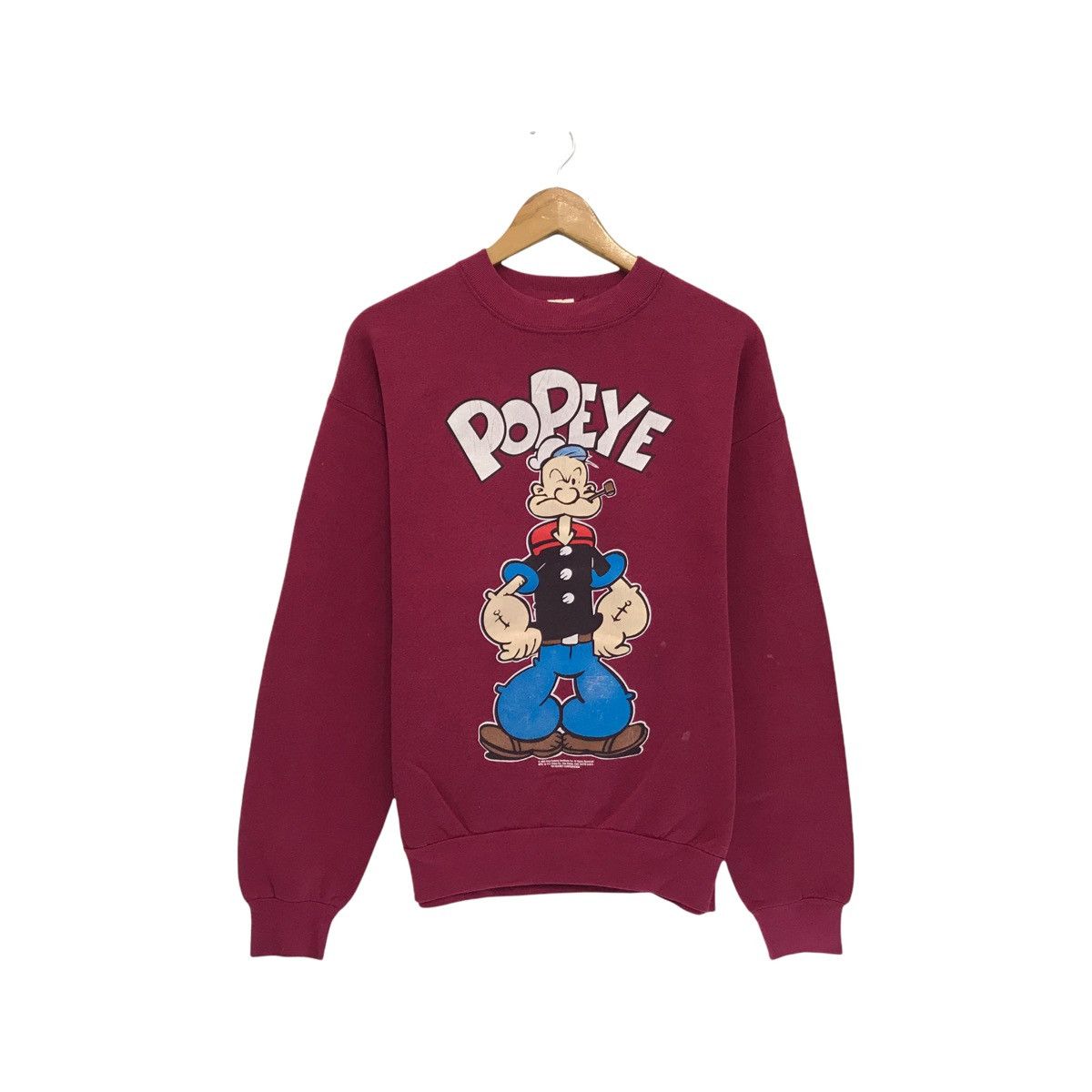 Cartoon Network × Vintage Vintage 1993 Popeye Cartoon Sweatshirt Mirror Logo Popeye Size US M / EU 48-50 / 2 - 1 Thumbnail