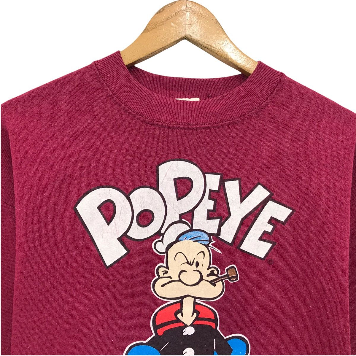 Cartoon Network × Vintage Vintage 1993 Popeye Cartoon Sweatshirt Mirror Logo Popeye Size US M / EU 48-50 / 2 - 4 Thumbnail