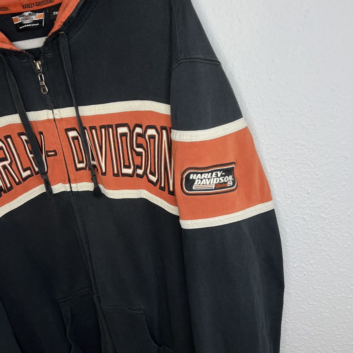 Harley Davidson × Vintage Harley Davidson Racing American Legend Zip Up Hoodie Black Size US XXL / EU 58 / 5 - 6 Thumbnail