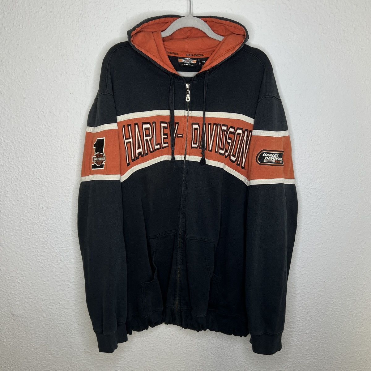 Harley Davidson × Vintage Harley Davidson Racing American Legend Zip Up Hoodie Black Size US XXL / EU 58 / 5 - 1 Thumbnail
