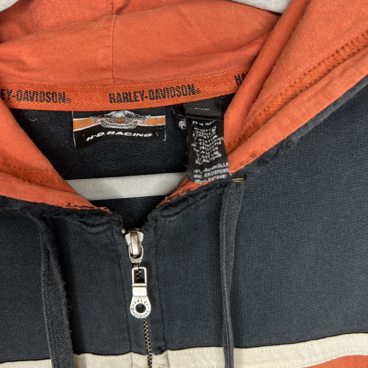 Harley Davidson × Vintage Harley Davidson Racing American Legend Zip Up Hoodie Black Size US XXL / EU 58 / 5 - 7 Thumbnail