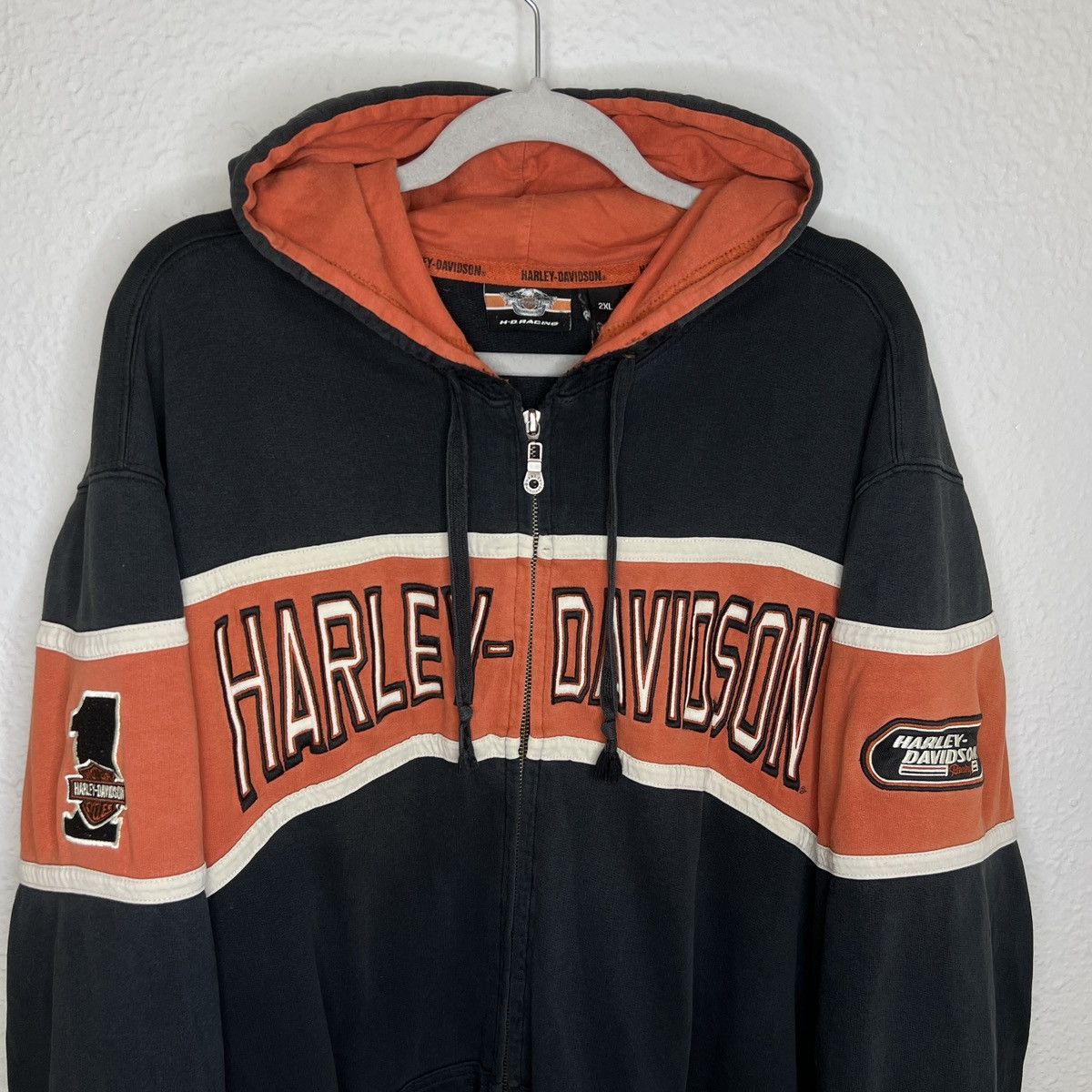 Harley Davidson × Vintage Harley Davidson Racing American Legend Zip Up Hoodie Black Size US XXL / EU 58 / 5 - 4 Thumbnail