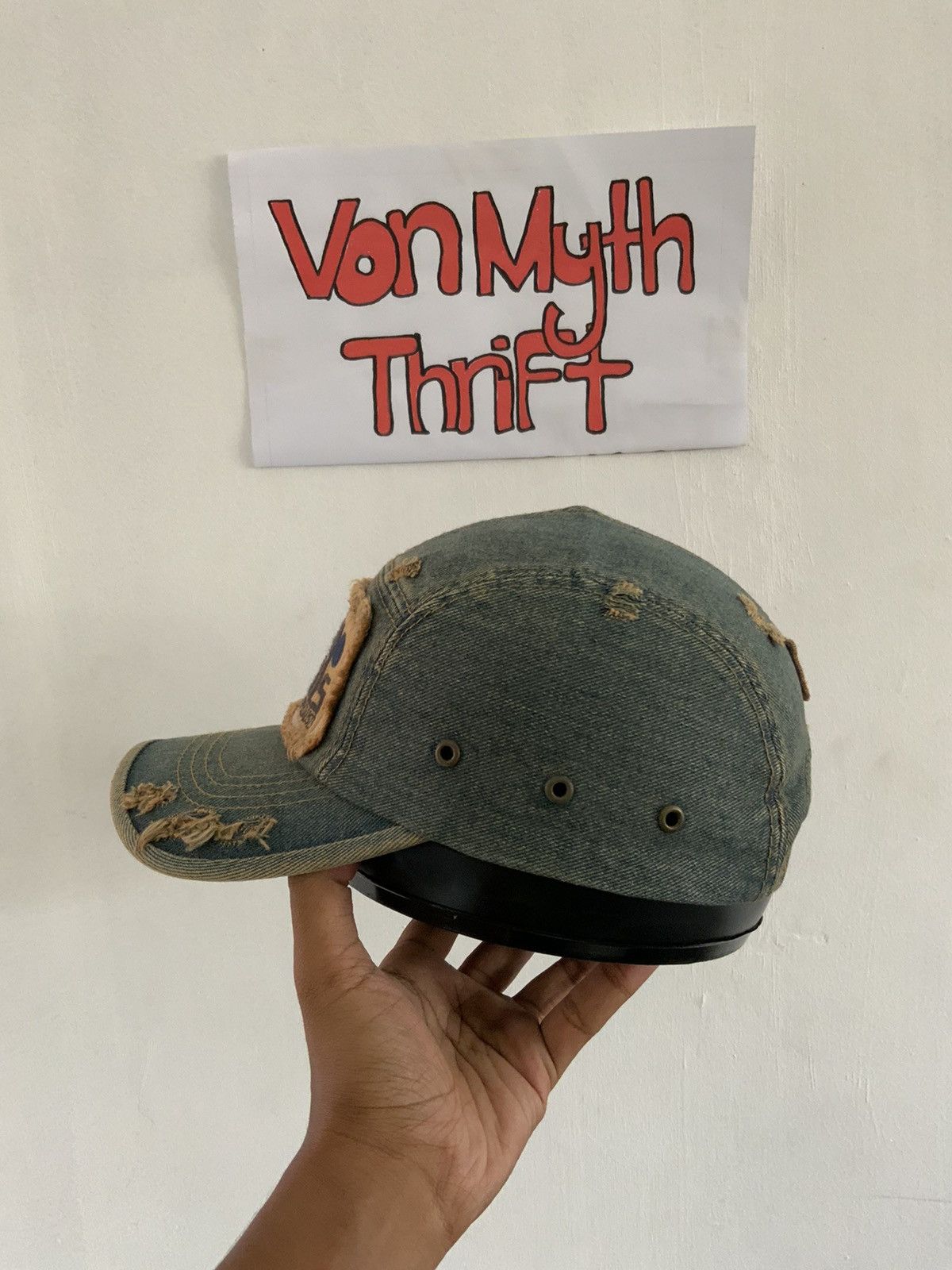 If Six Was Nine Rocky Rentals Distressed Denim 5 Panel Hat Size ONE SIZE - 2 Thumbnail