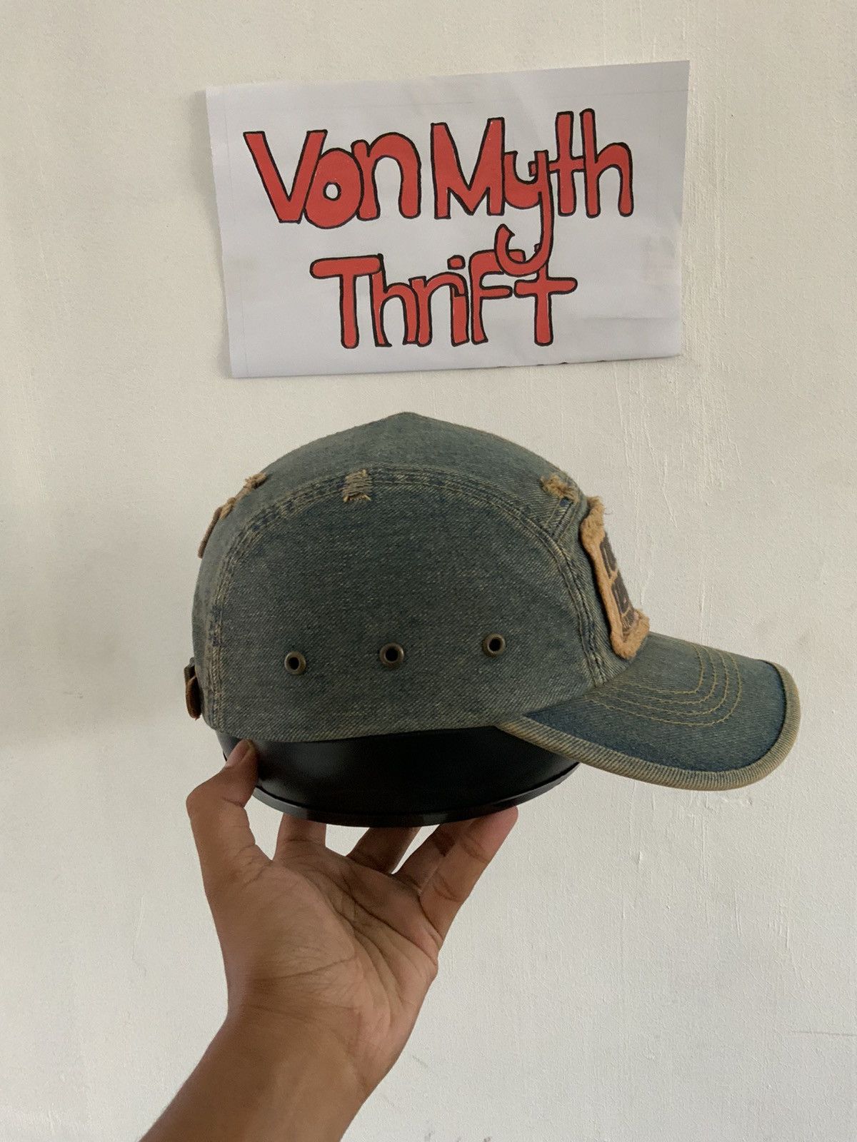 If Six Was Nine Rocky Rentals Distressed Denim 5 Panel Hat Size ONE SIZE - 4 Thumbnail