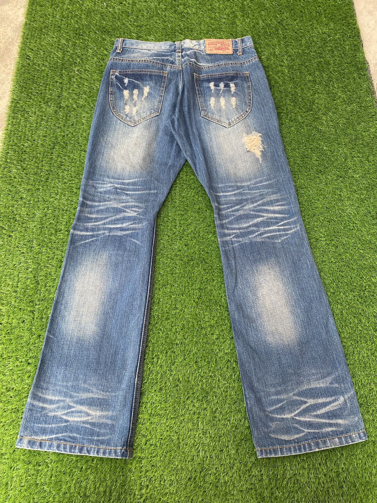 Japanese Brand Vintage Buzz Spunky Distressed Flare Pant Size US 31 - 3 Thumbnail