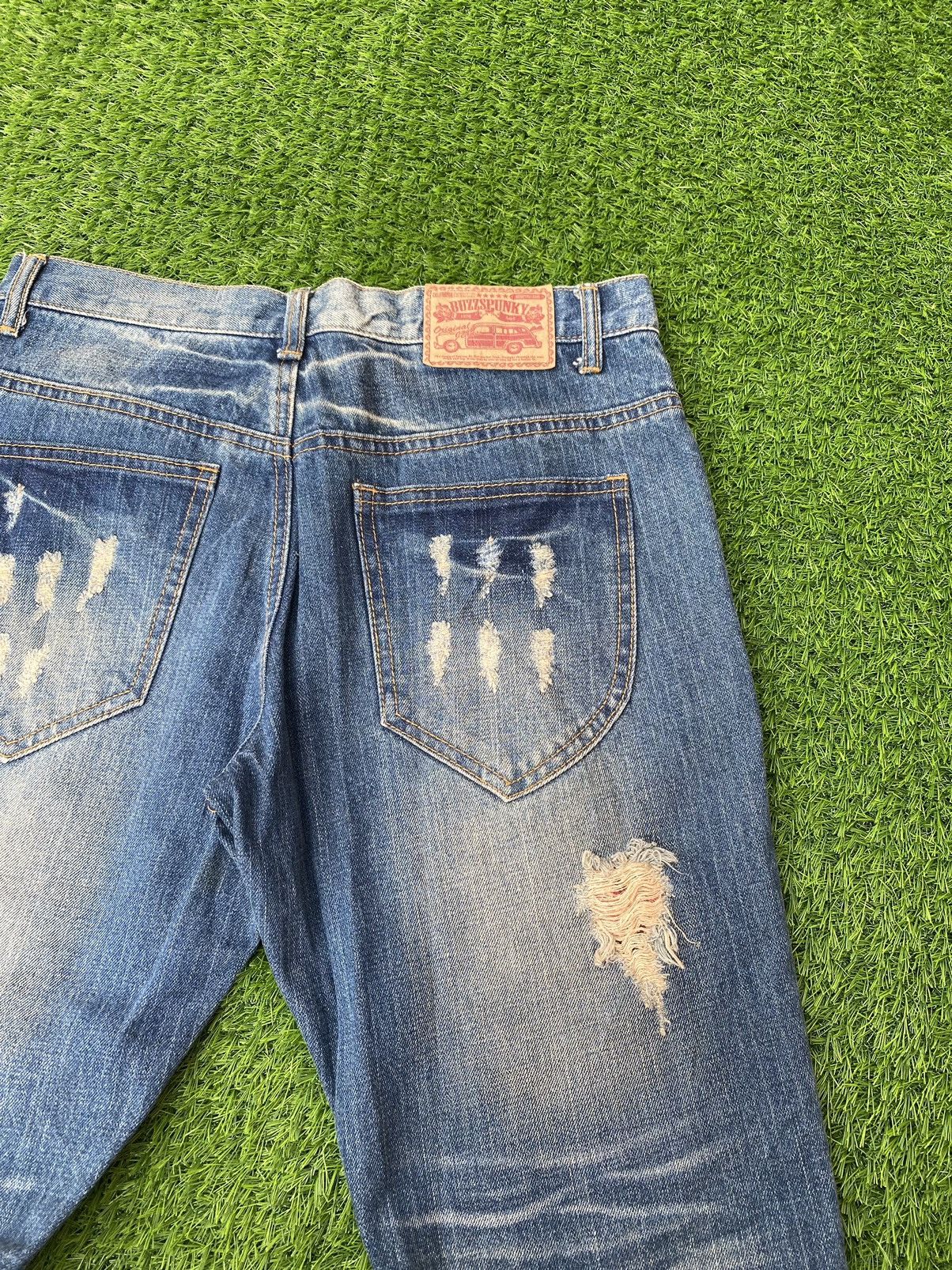 Japanese Brand Vintage Buzz Spunky Distressed Flare Pant Size US 31 - 4 Thumbnail