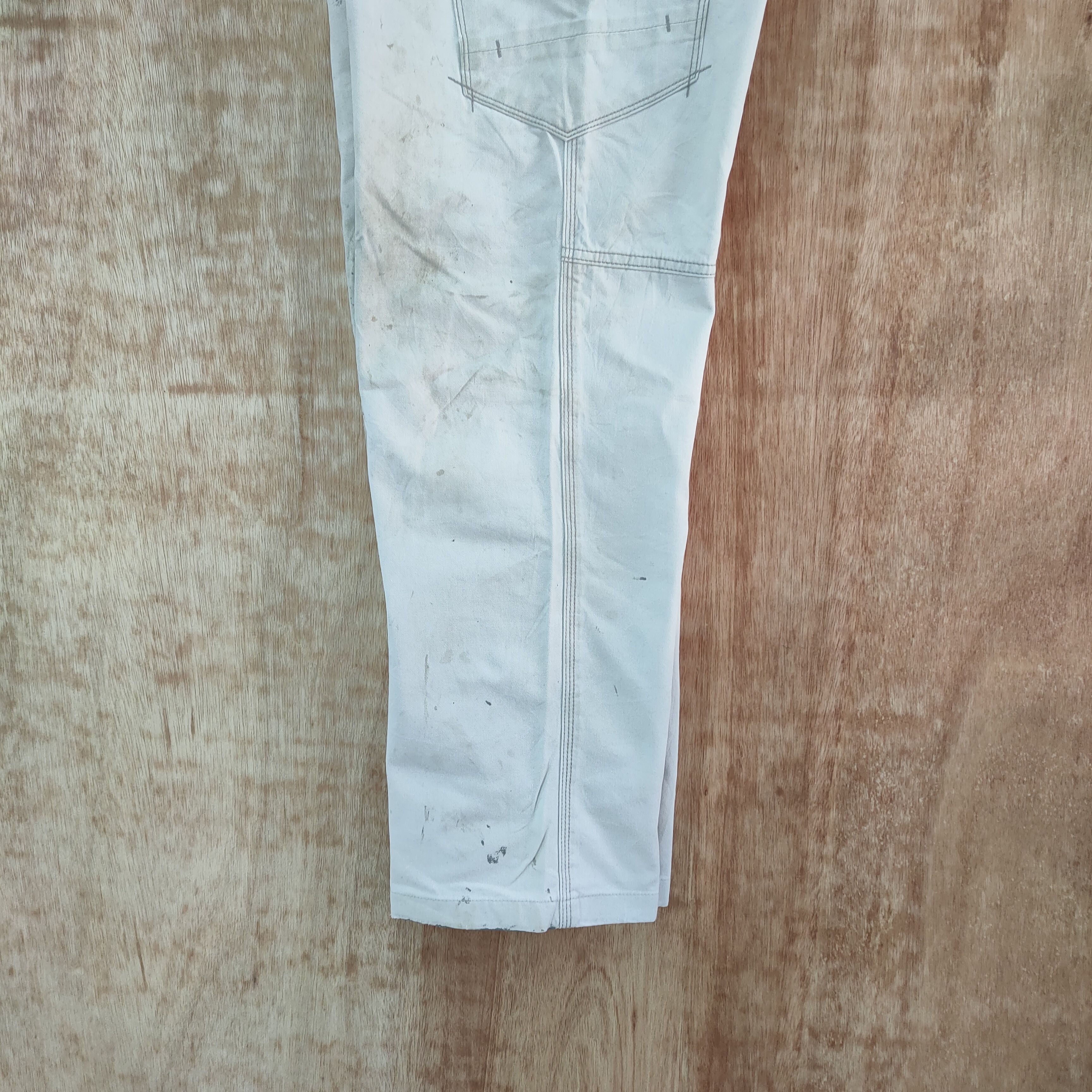 Japanese Brand × Vintage × White's Boots EVENRIVER FADED/ STAIN WHITE WORKWEAR CARGO PANTS Size US 32 / EU 48 - 13 Thumbnail