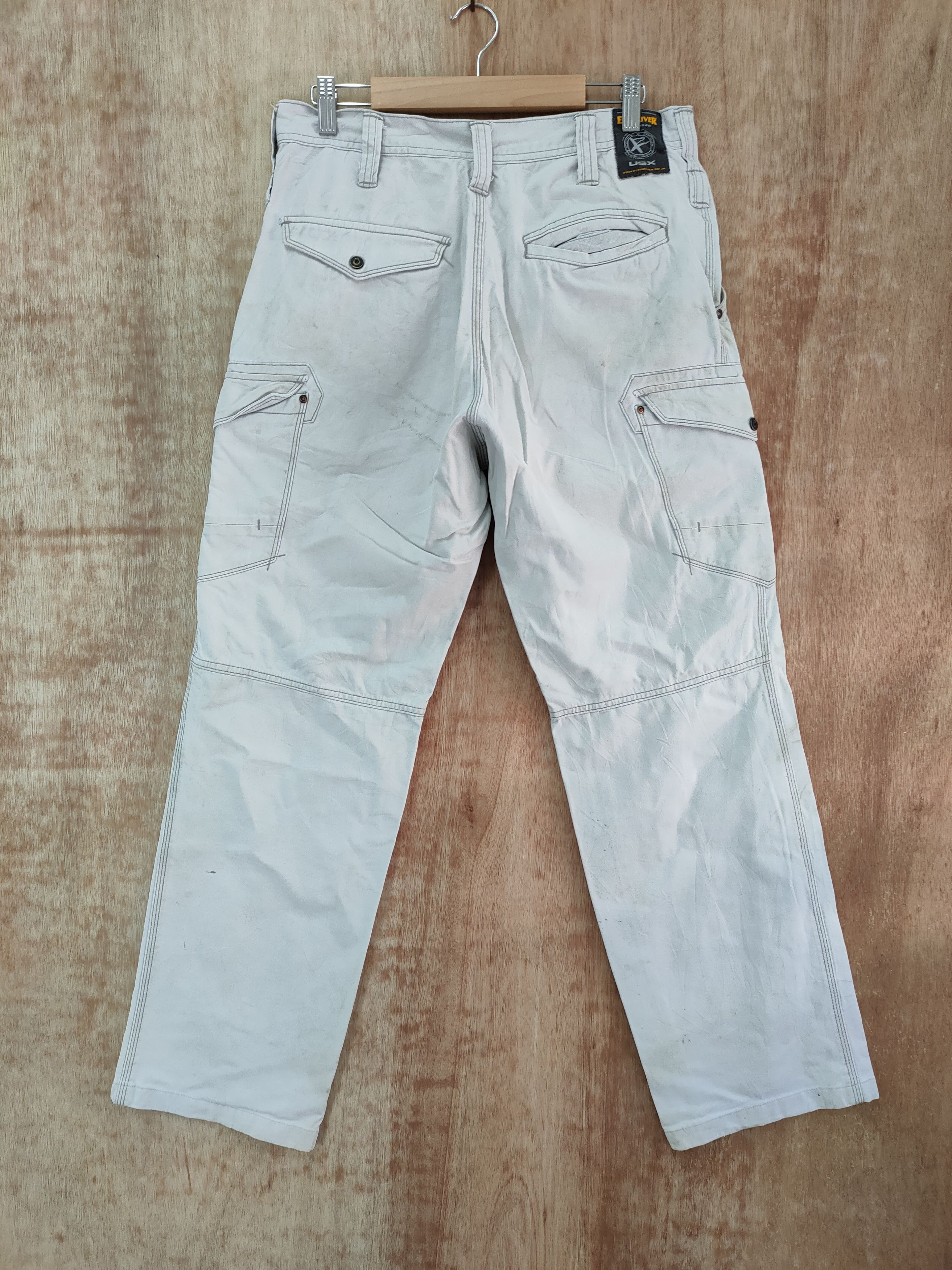 Japanese Brand × Vintage × White's Boots EVENRIVER FADED/ STAIN WHITE WORKWEAR CARGO PANTS Size US 32 / EU 48 - 6 Thumbnail