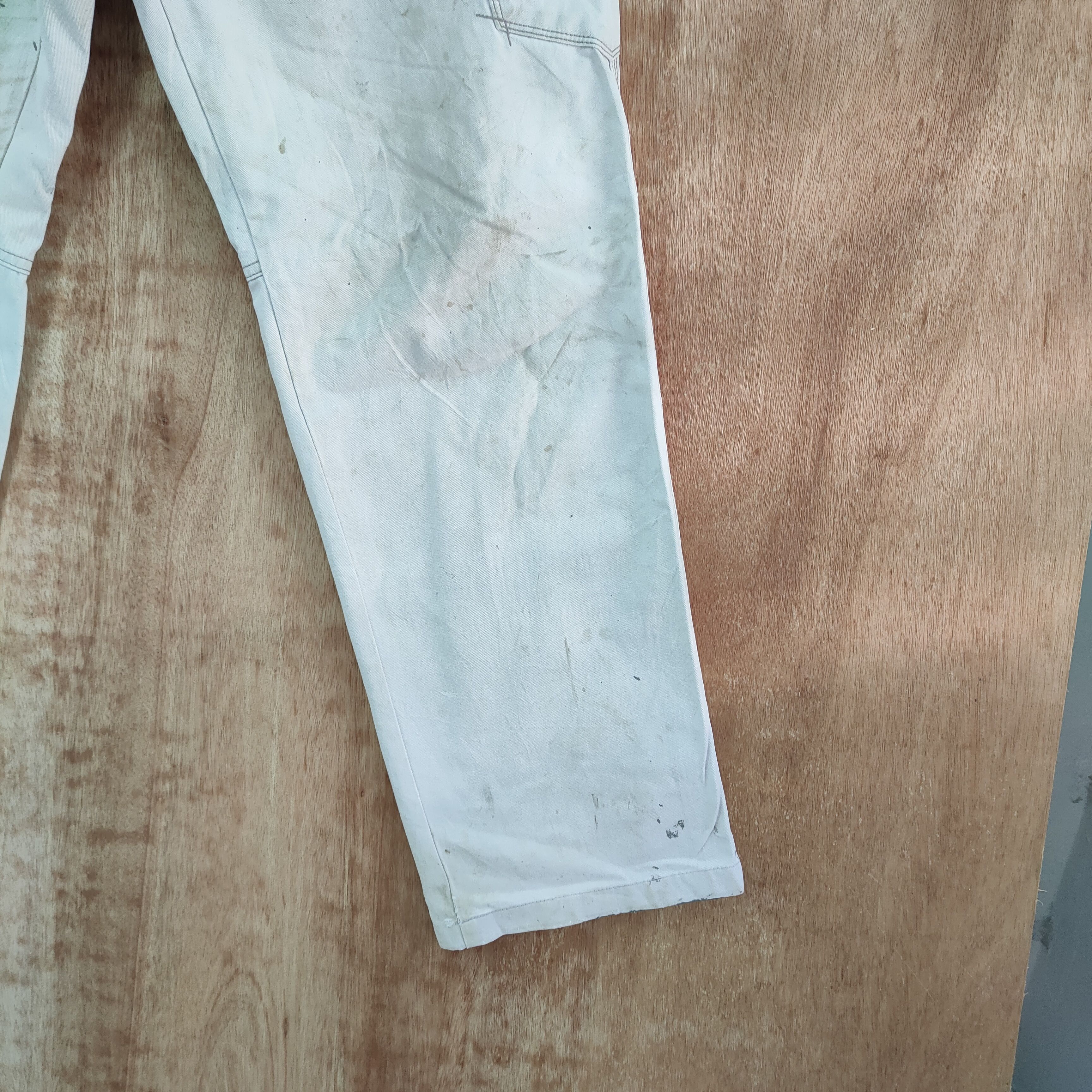 Japanese Brand × Vintage × White's Boots EVENRIVER FADED/ STAIN WHITE WORKWEAR CARGO PANTS Size US 32 / EU 48 - 5 Thumbnail