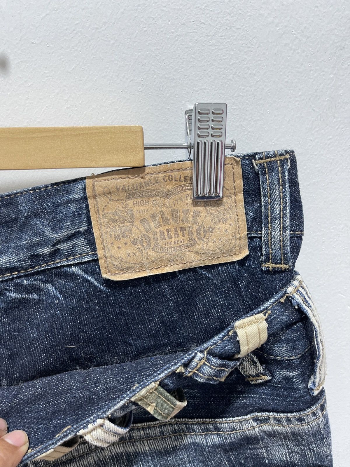 Japanese Brand JAPANESE DOUBLE WAIST STYLE PATCHES DISTRESSED DENIM JEANS Size US 30 / EU 46 - 14 Thumbnail