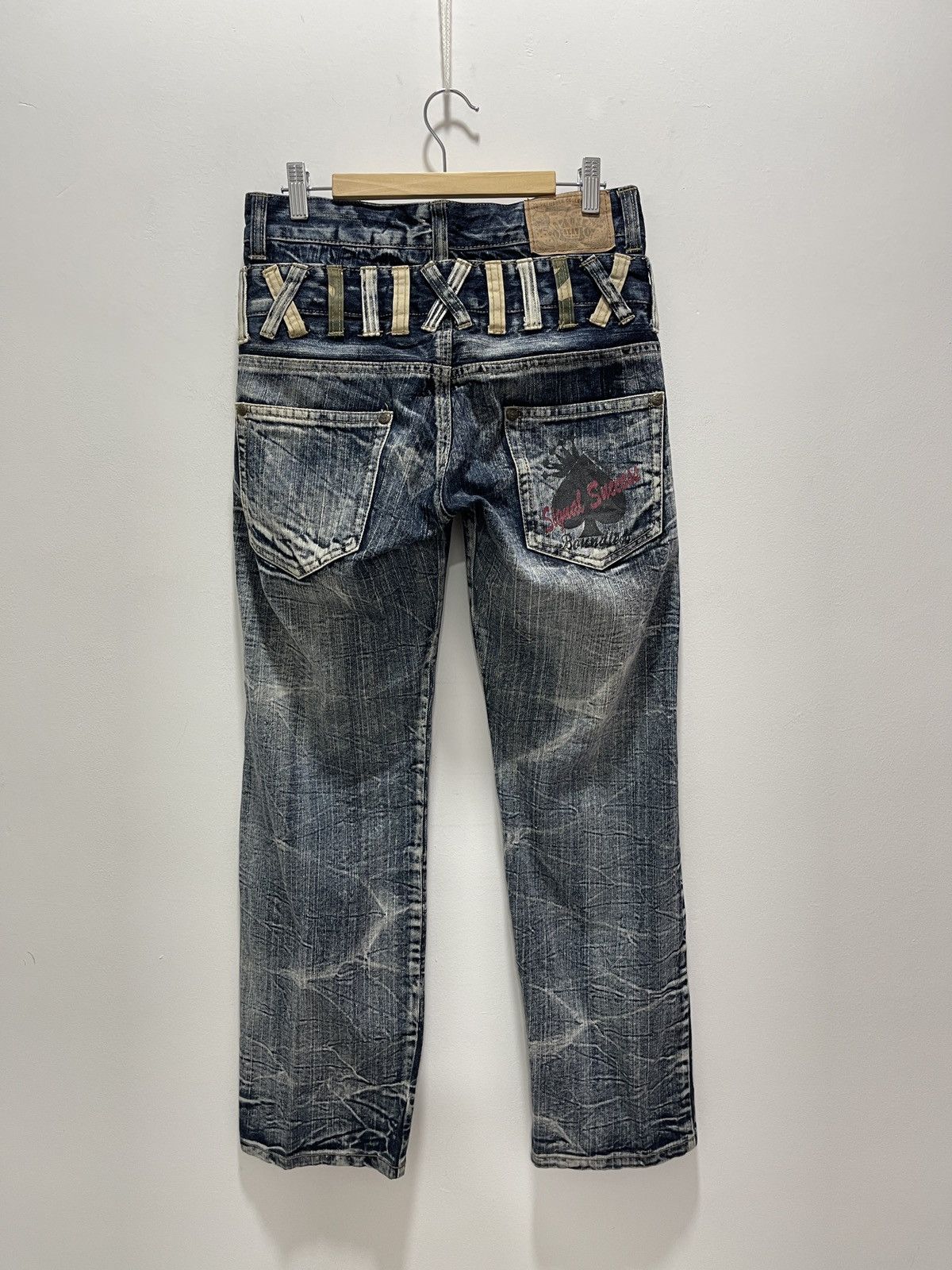 Japanese Brand JAPANESE DOUBLE WAIST STYLE PATCHES DISTRESSED DENIM JEANS Size US 30 / EU 46 - 9 Thumbnail