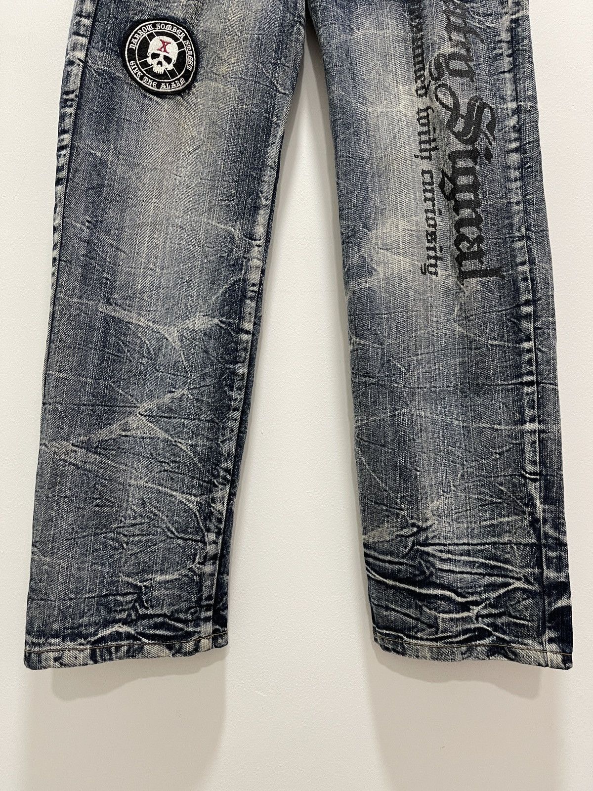 Japanese Brand JAPANESE DOUBLE WAIST STYLE PATCHES DISTRESSED DENIM JEANS Size US 30 / EU 46 - 5 Thumbnail