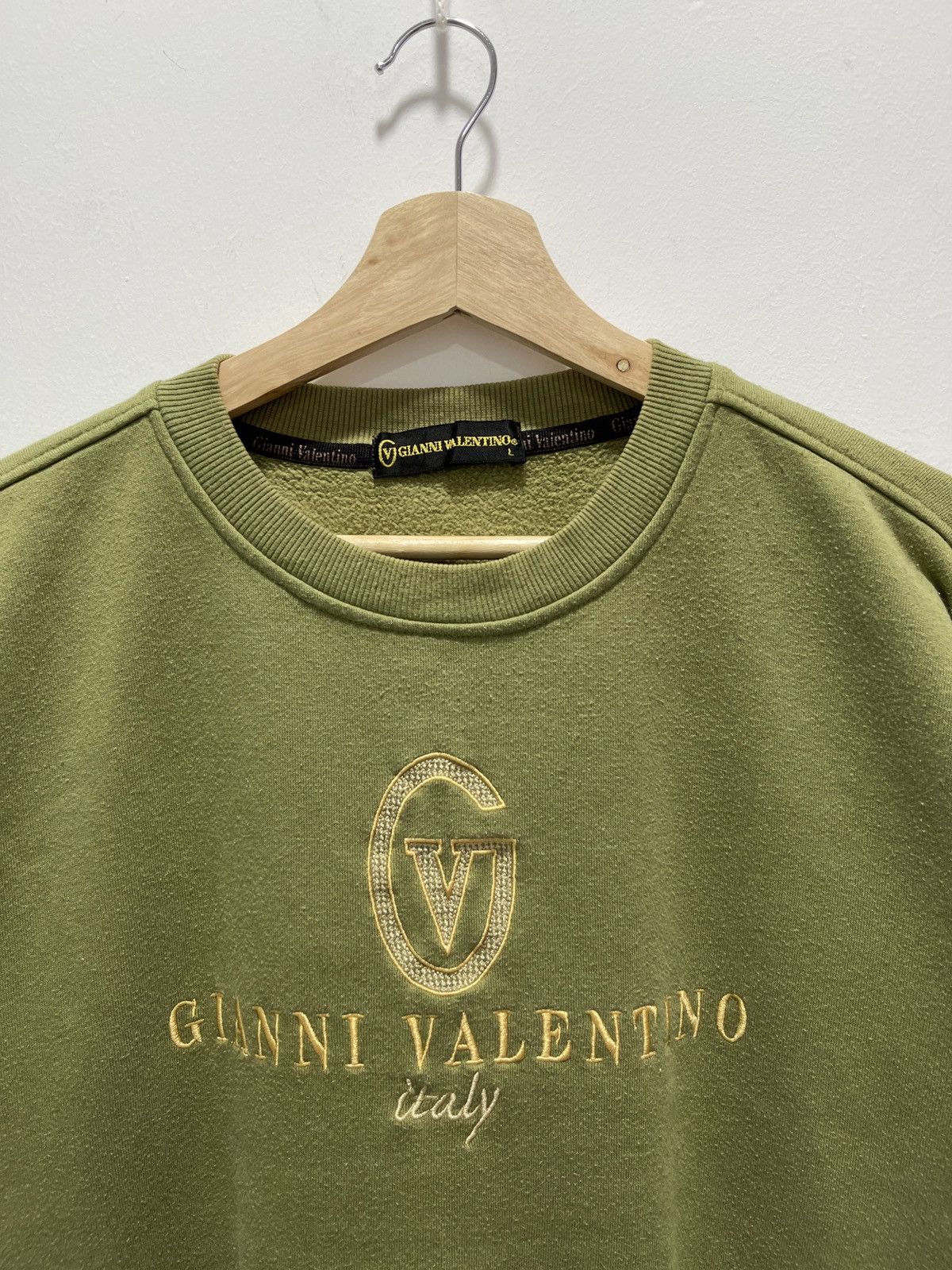 Gianni Valentino × Valentino × Vintage VINTAGE GIANNI VALENTINO EMBROIDERED SPELL OUT SWEATSHIRT Size US M / EU 48-50 / 2 - 2 Thumbnail