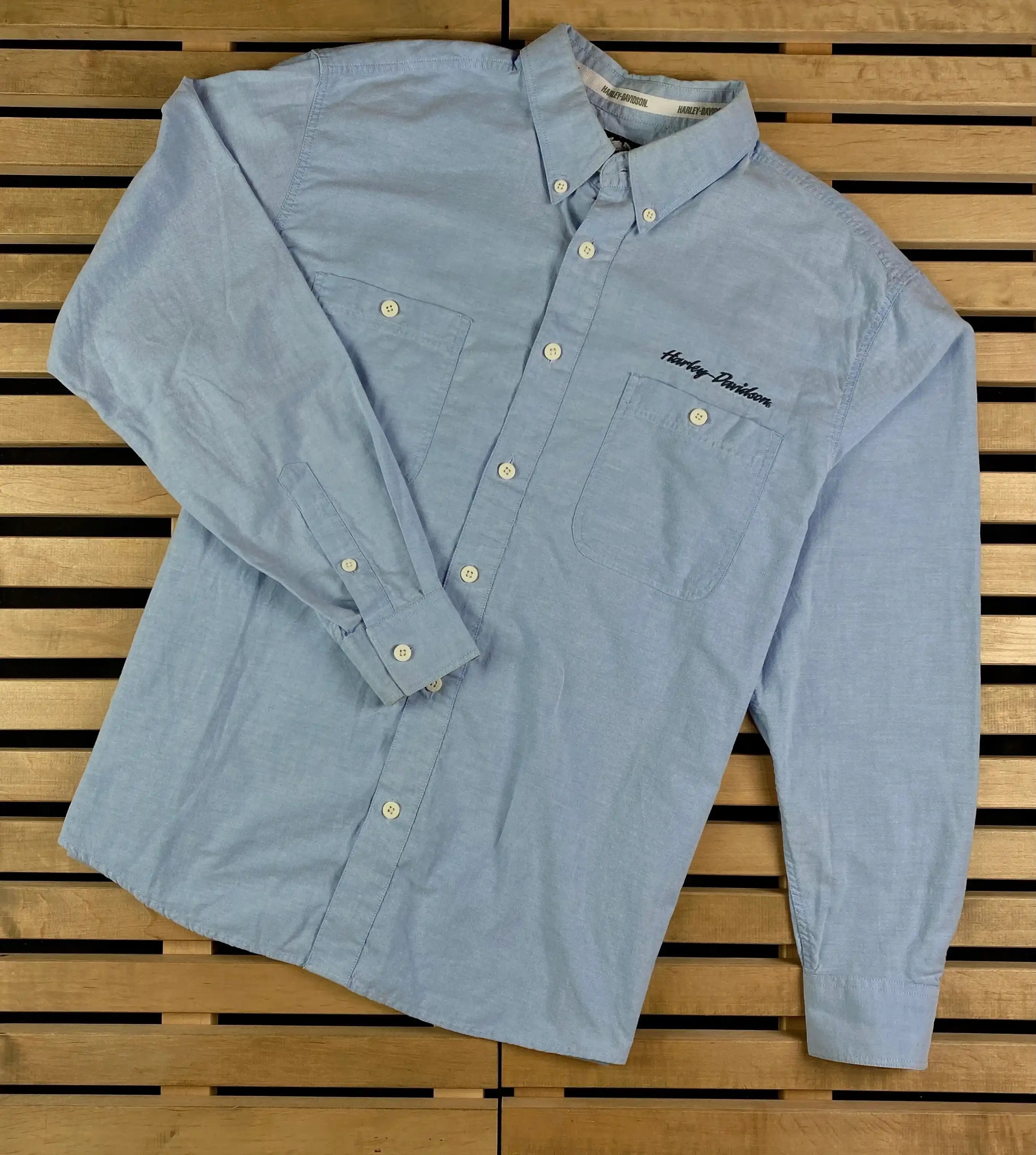 Band Tees × Harley Davidson × Vintage Mens Shirt Long Sleeve Harley Davidson Size L Vintage Size US L / EU 52-54 / 3 - 1 Thumbnail