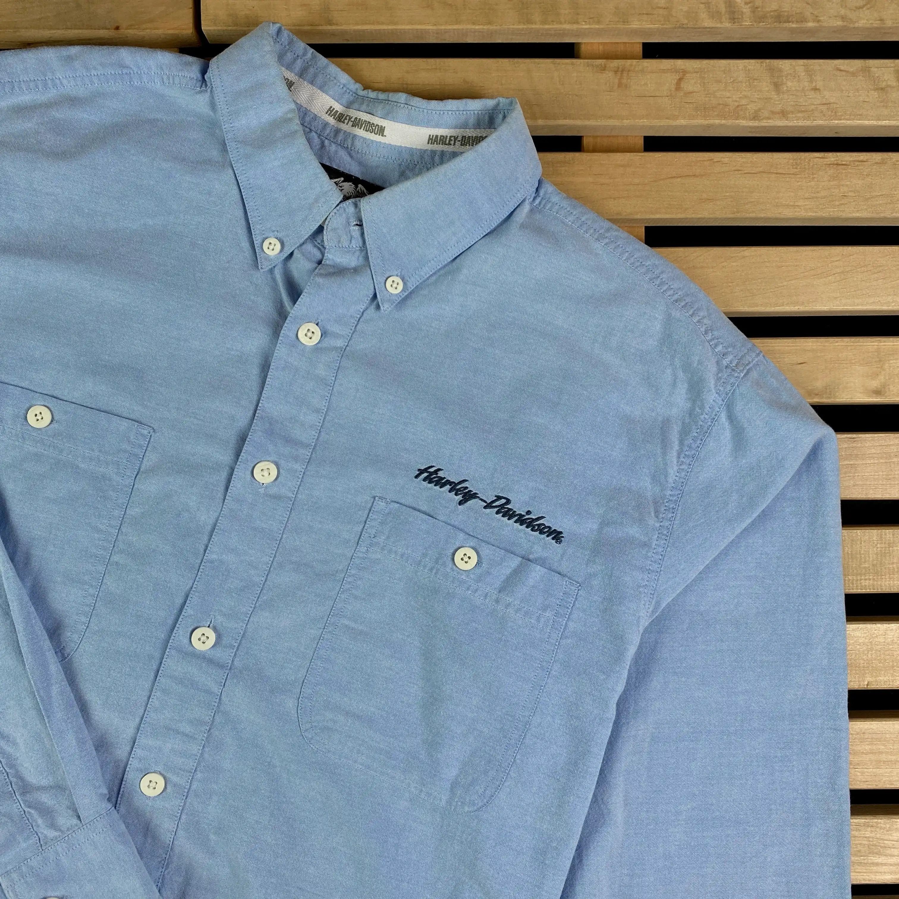 Band Tees × Harley Davidson × Vintage Mens Shirt Long Sleeve Harley Davidson Size L Vintage Size US L / EU 52-54 / 3 - 2 Thumbnail