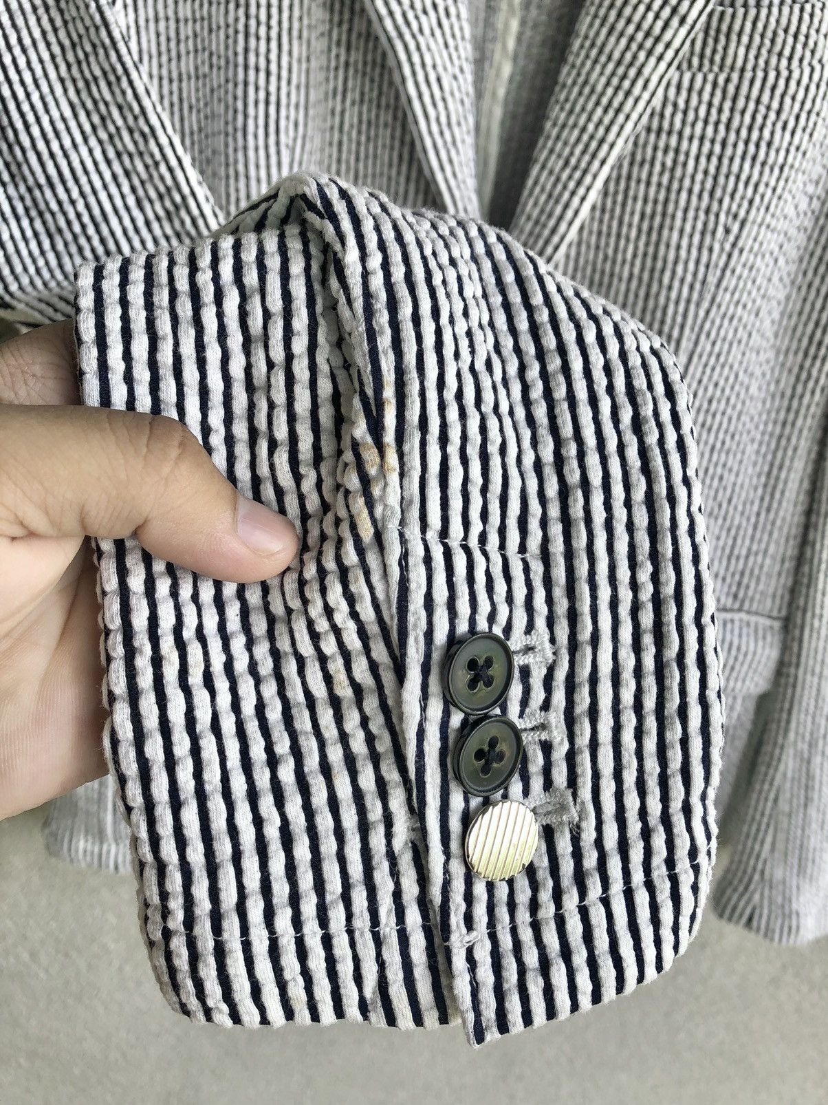 Issey Miyake × Tete Homme Hickory TETE HOMME ISSEY MIYAKE slim fit blazer Size US S / EU 44-46 / 1 - 4 Thumbnail