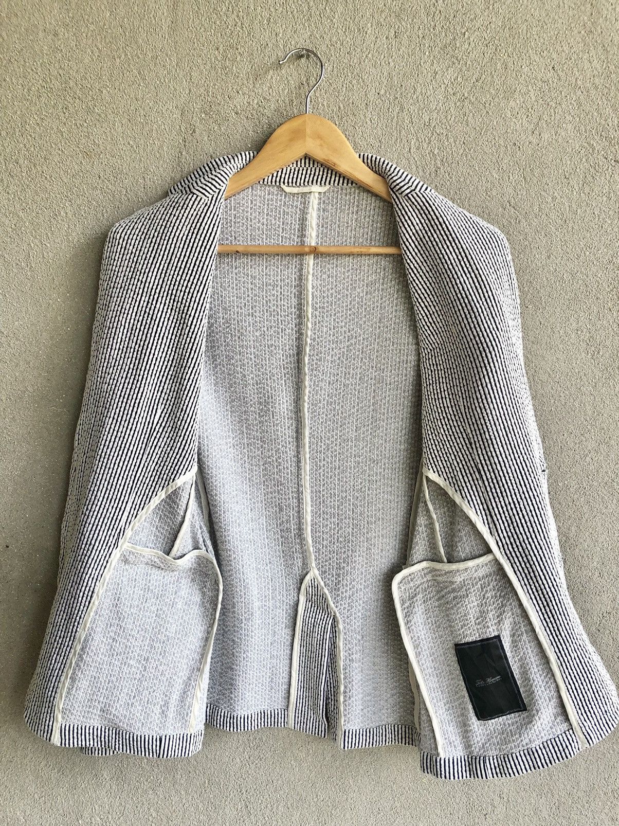 Issey Miyake × Tete Homme Hickory TETE HOMME ISSEY MIYAKE slim fit blazer Size US S / EU 44-46 / 1 - 3 Thumbnail