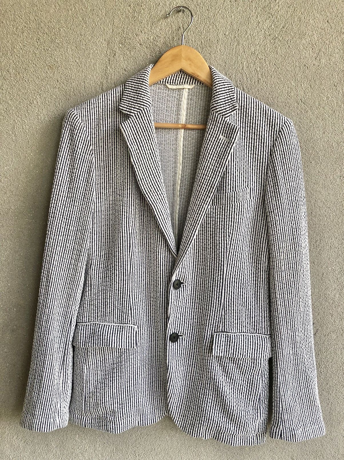 Issey Miyake × Tete Homme Hickory TETE HOMME ISSEY MIYAKE slim fit blazer Size US S / EU 44-46 / 1 - 1 Thumbnail