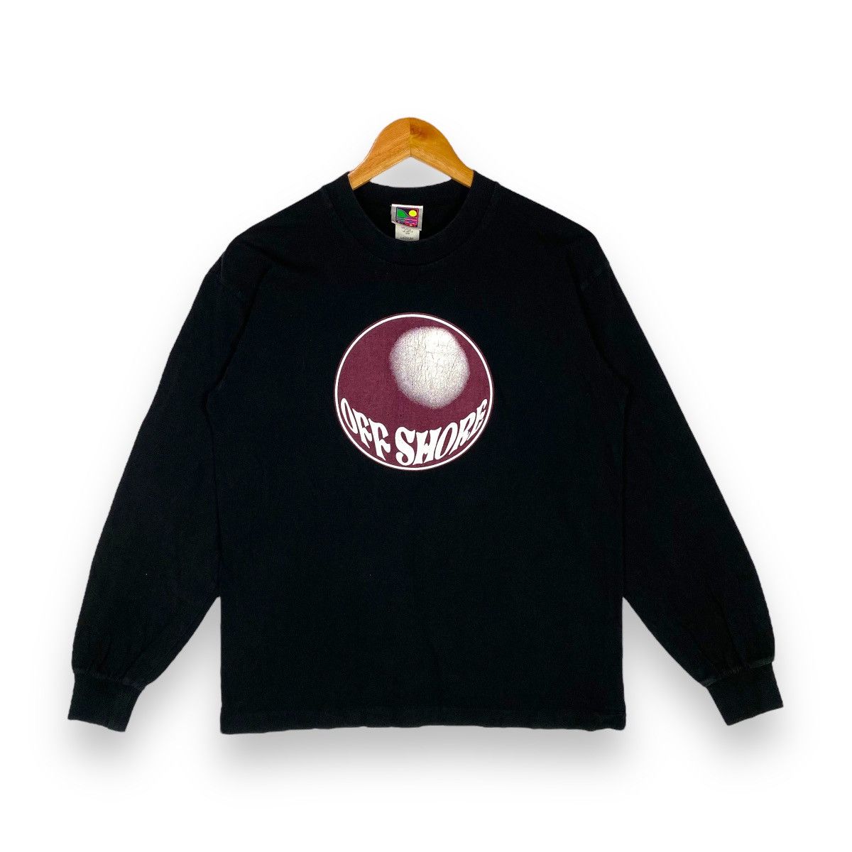 image of Surf Style x Vintage 90's Off Shore Surfing Tee in Black, Men's (Size Medium)