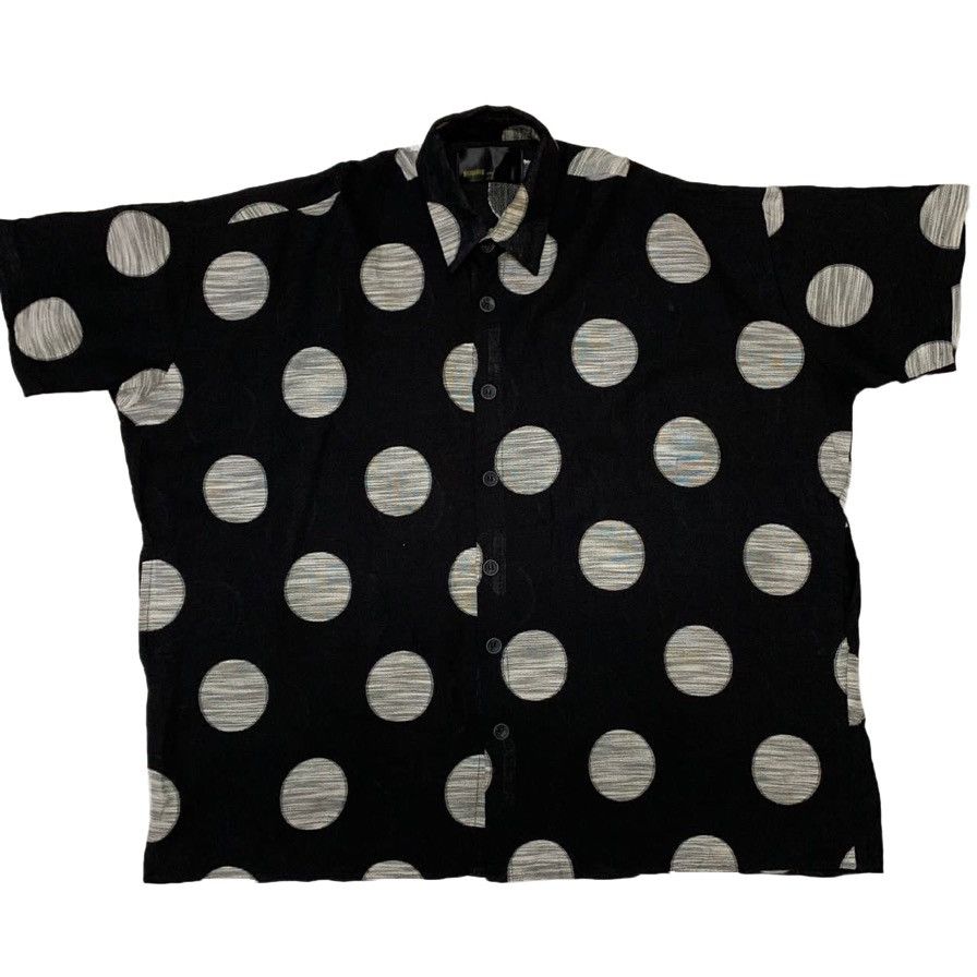 Japanese Brand Graffiti Big Polka Dot Style Oversize Buttons Up Size US XL / EU 56 / 4 - 1 Thumbnail