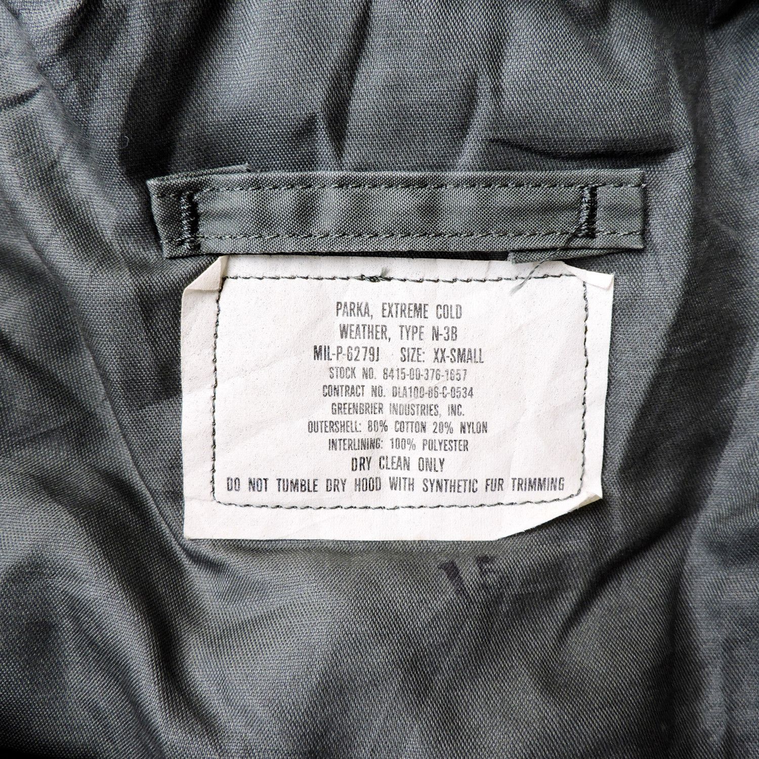 Other 80's N-3B Extreme Cold Weather Snorkel Parka Jacket Size US XXS / EU 40 - 4 Thumbnail