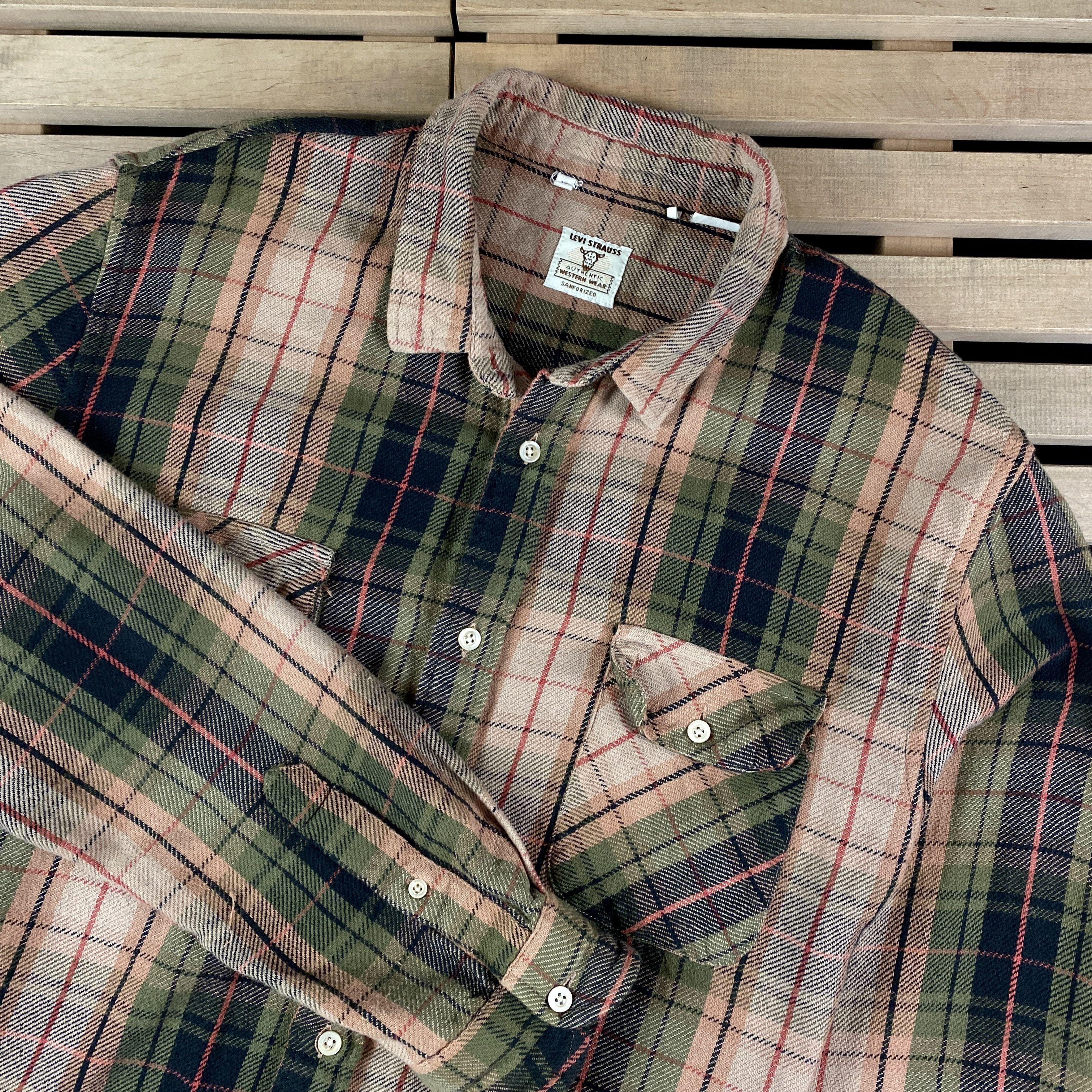 Levi's × Levi's Vintage Clothing × Vintage Men’s Flannel Shirt Long Sleeve Levi’s Vintage Size XL Size US XL / EU 56 / 4 - 2 Thumbnail