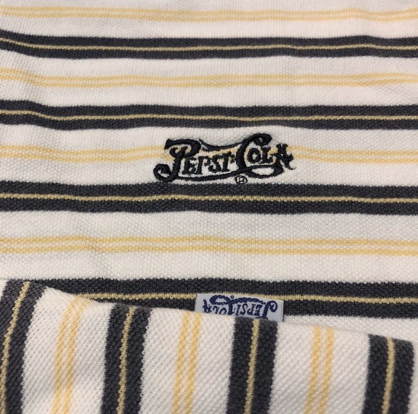 Vintage 90s pepsi cola polo shirt stripe