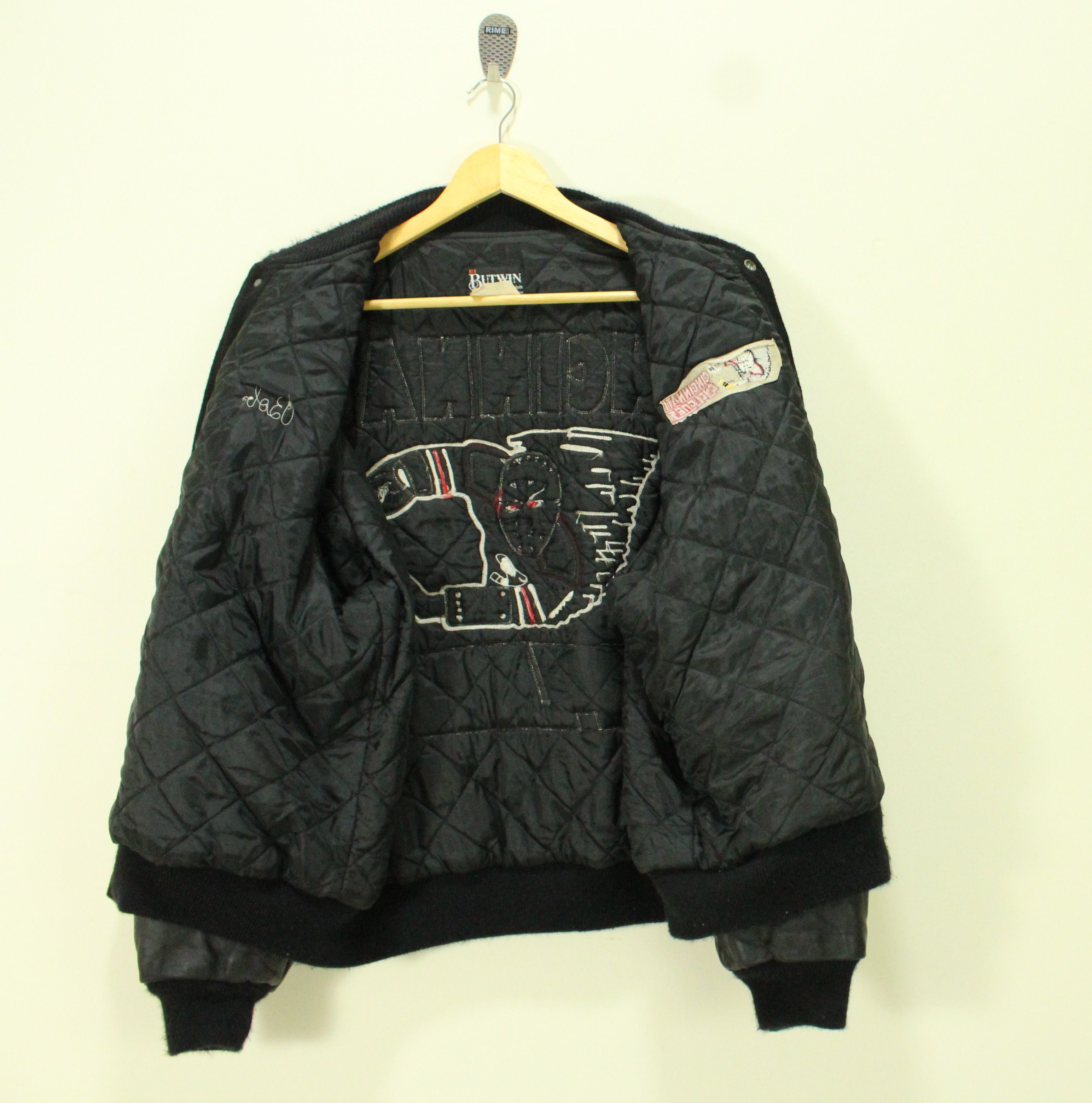 Vintage Vintage CINCINNATI CYCLONES Jacket Varsity Leather Wool Size US XL / EU 56 / 4 - 9 Thumbnail