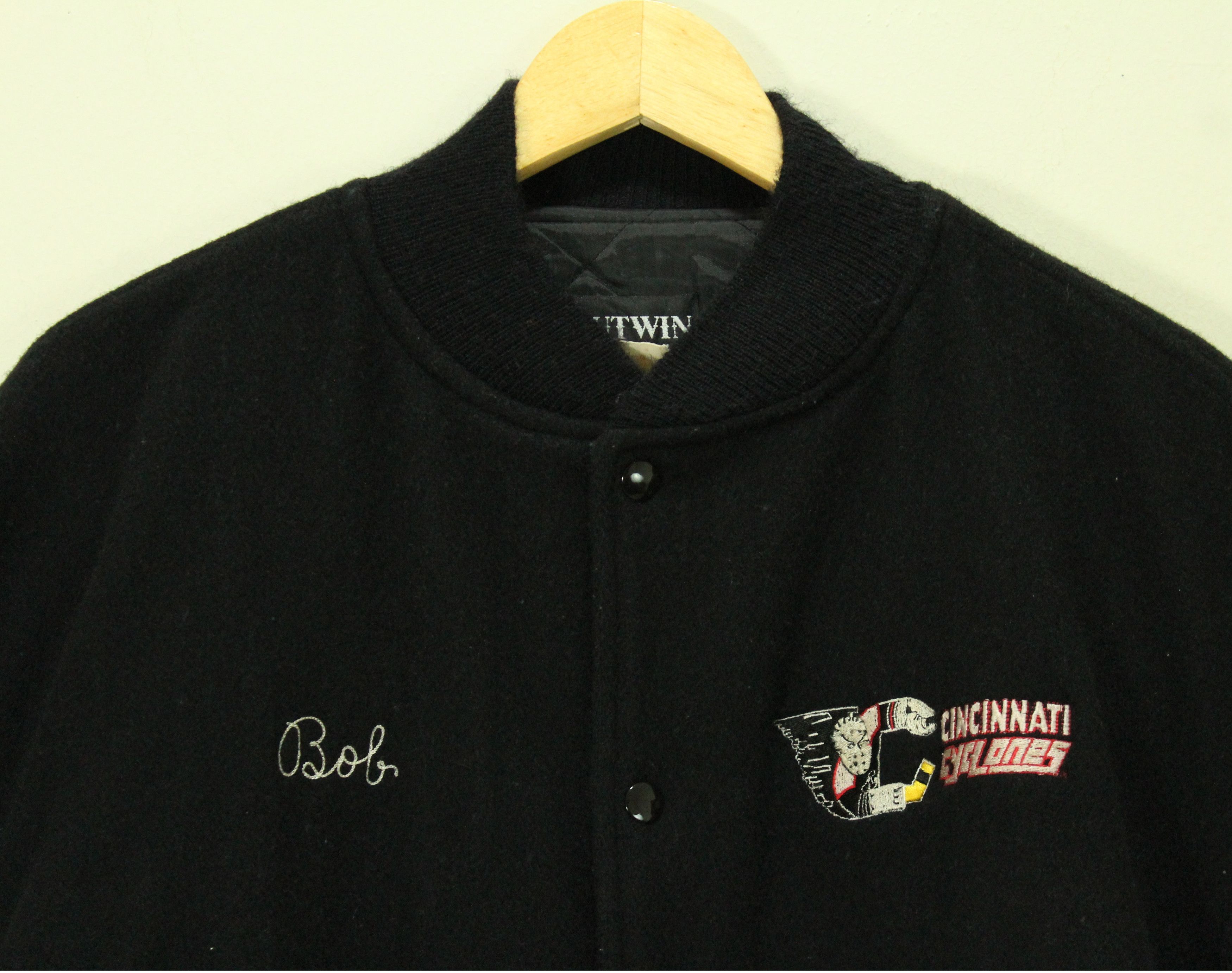 Vintage Vintage CINCINNATI CYCLONES Jacket Varsity Leather Wool Size US XL / EU 56 / 4 - 5 Thumbnail