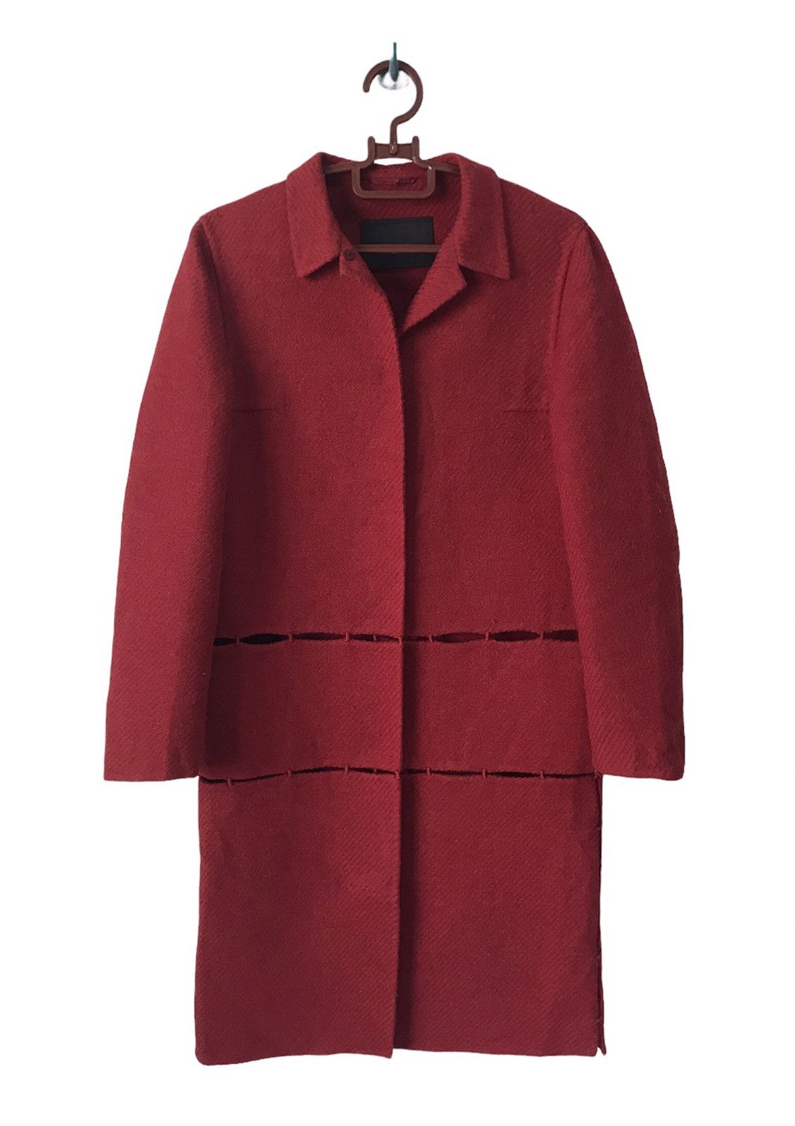 Prada Rare Collection Prada Fashion Show FW 1998 Wool Long Coat Size M / US 6-8 / IT 42-44 - 2 Thumbnail